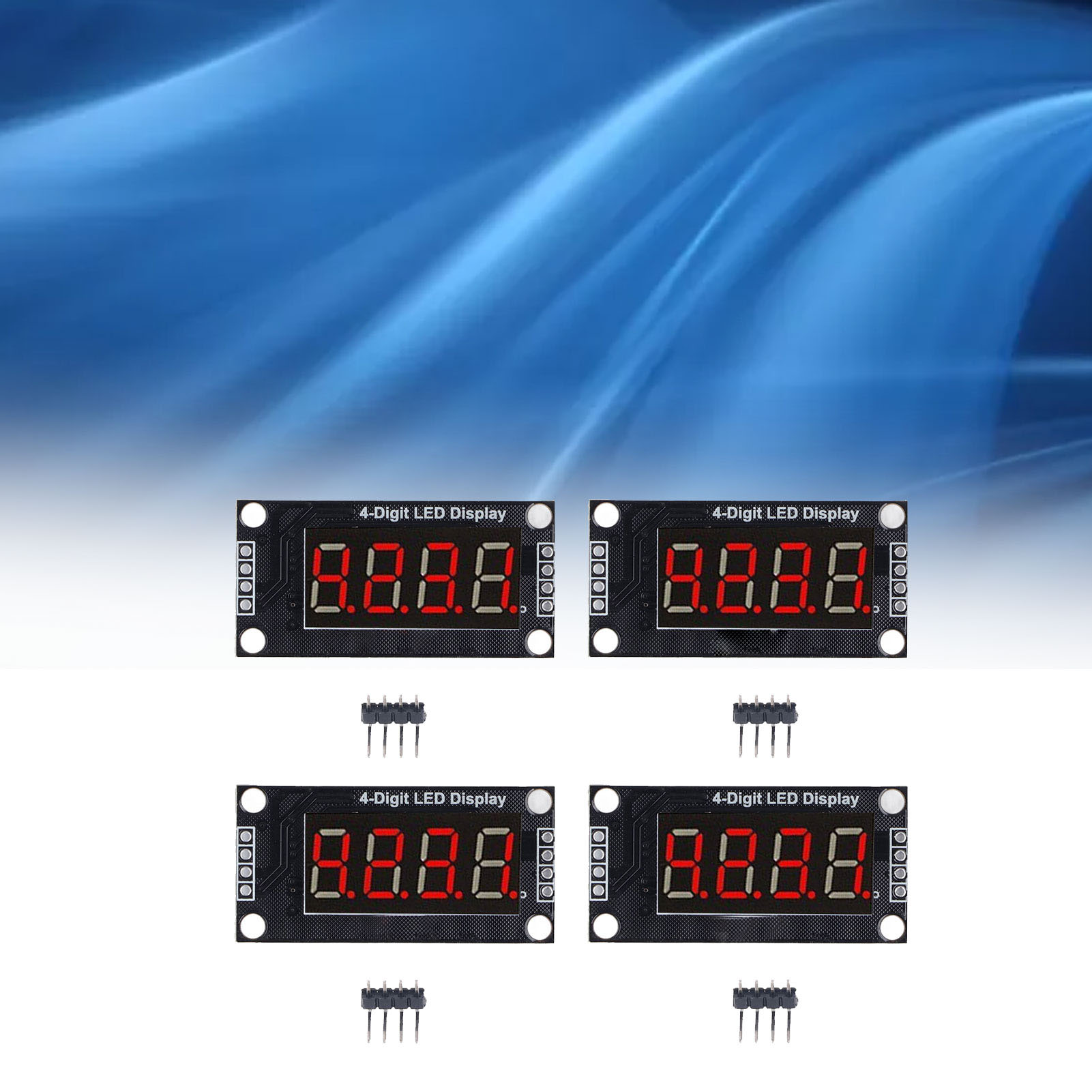 Verkauft In 4er-packs: 0,36 Zoll Digitales Anzeigemodul, Vierstellige Sieben-segment-led-anzeige, Tm1637 Modul, Rot.