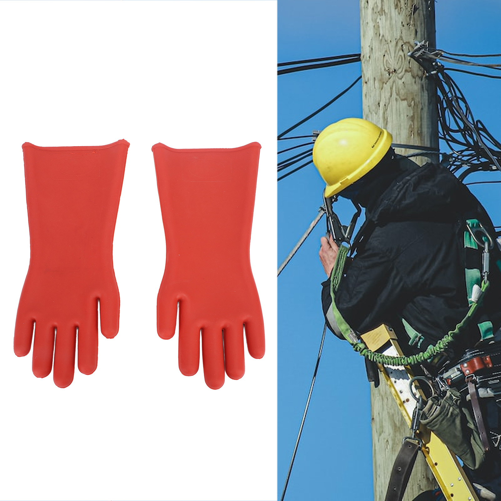 12-kv-isolierhandschuhe, Hochspannungs-gummihandschuhe, Isolierhandschuhe Für Die Wartung Von Elektrikern