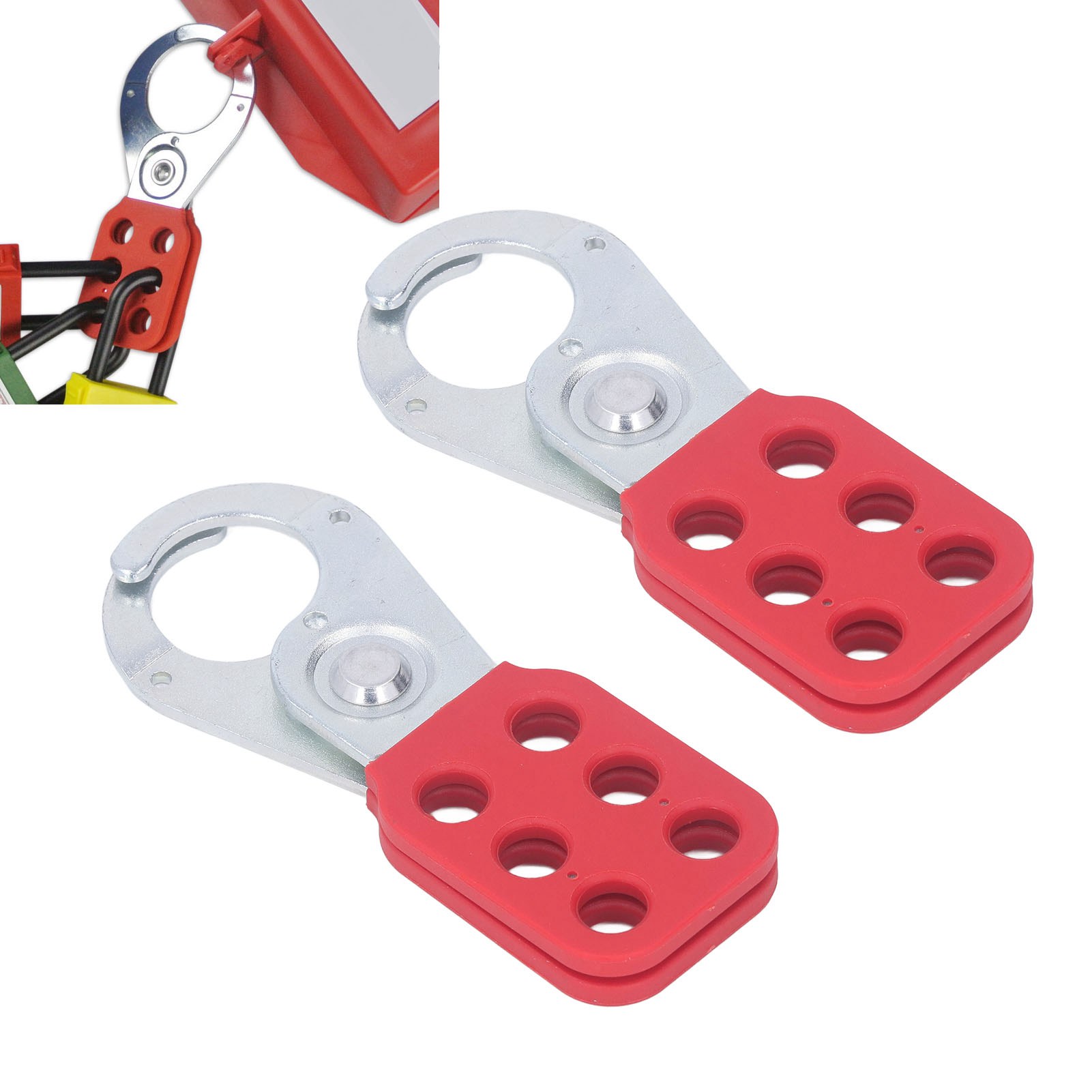 Zwei 1-zoll-industriesicherheitsschlösser Aus Stahl Mit 6 Löchern Zu Verkaufen.