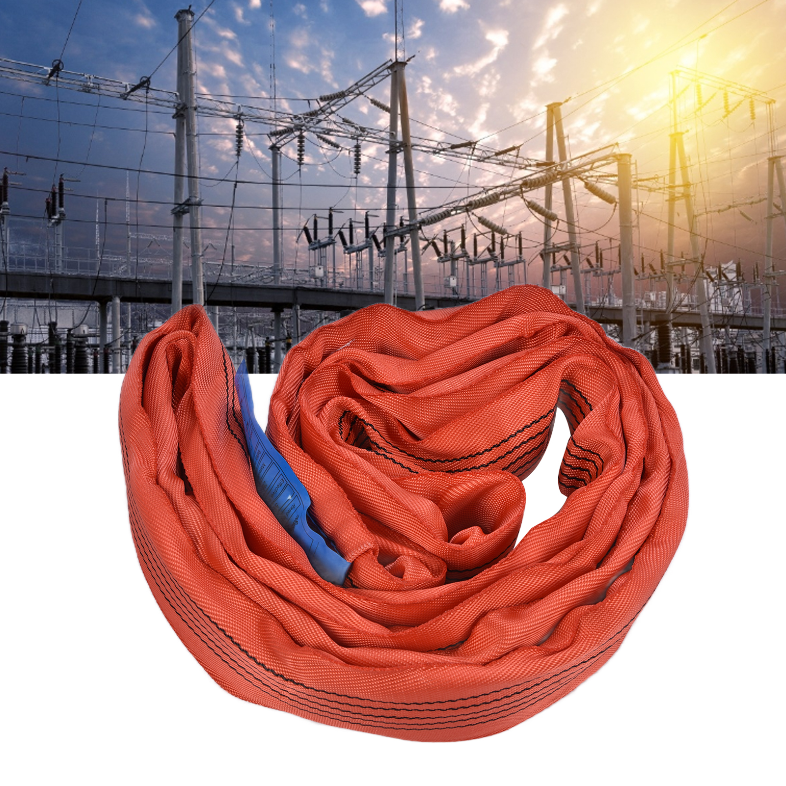 Rote, Flexible Rundschlinge 75 Mm 5t, Endlose Rundschlinge, 6 M