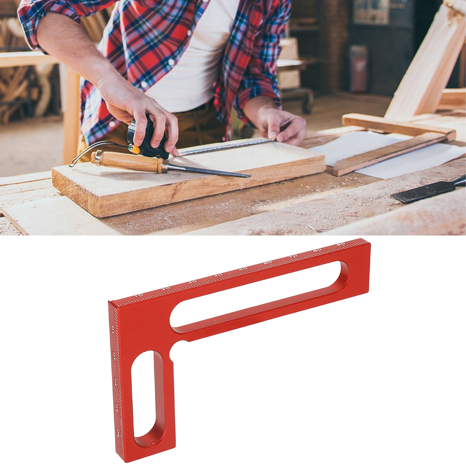 Zimmermannswinkel, 90°-winkel Aus Aluminiumlegierung, Höhenmesser, Mess- Und Anreißlehre, 100-mm-messwerkzeuge