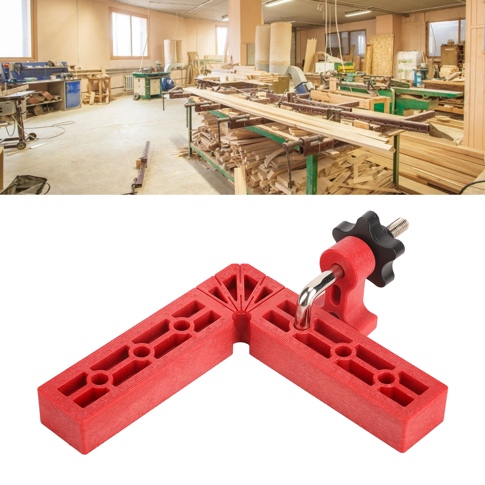 140 Mm Kunststoff-winkellineal Für Holzbearbeitung, Positionierklemme Zum Zusammenfügen Von Holzteilen, Rot