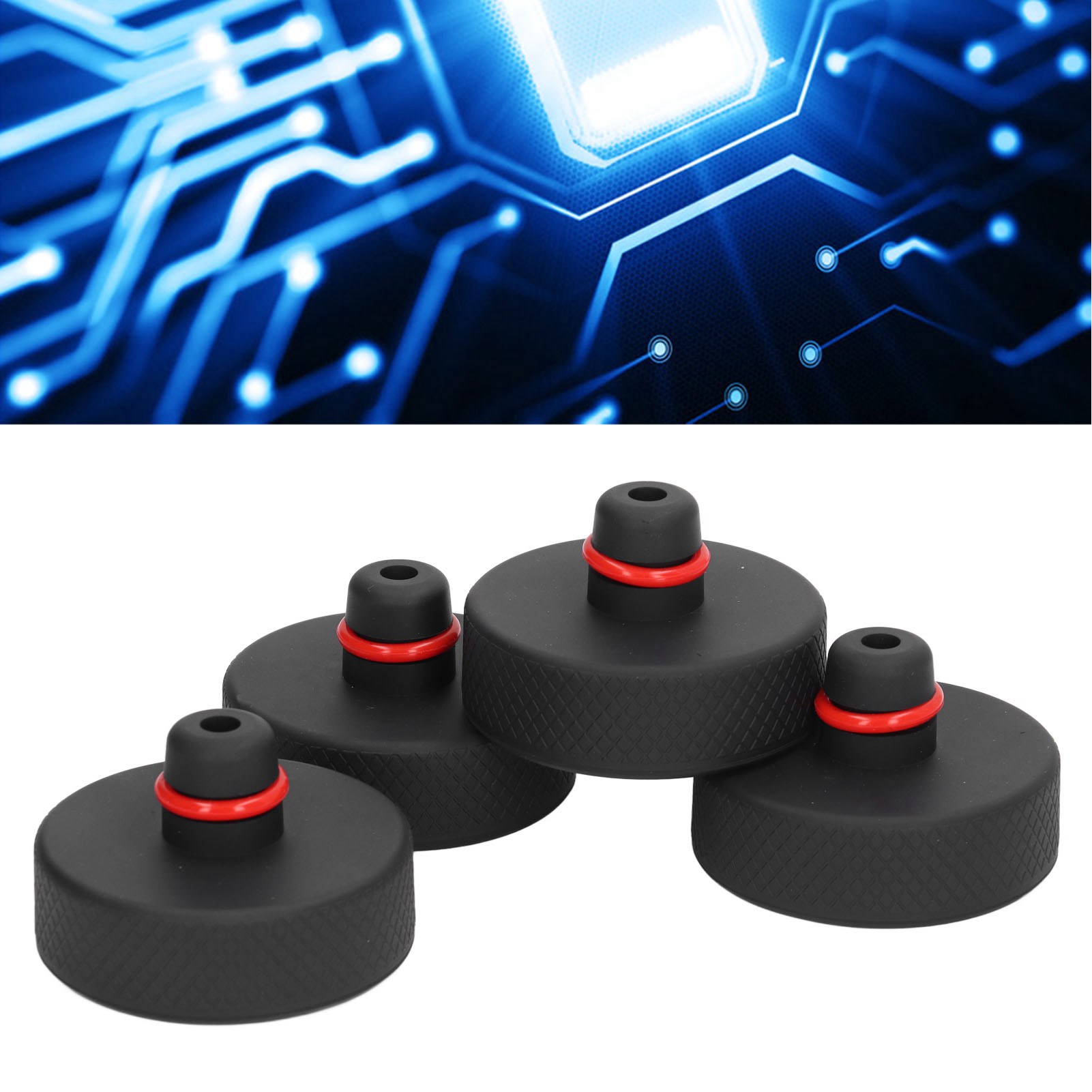 Set Mit 4 Gummipads Für Buchsen, Kompatibel Mit Gummi-chassis-stützen.