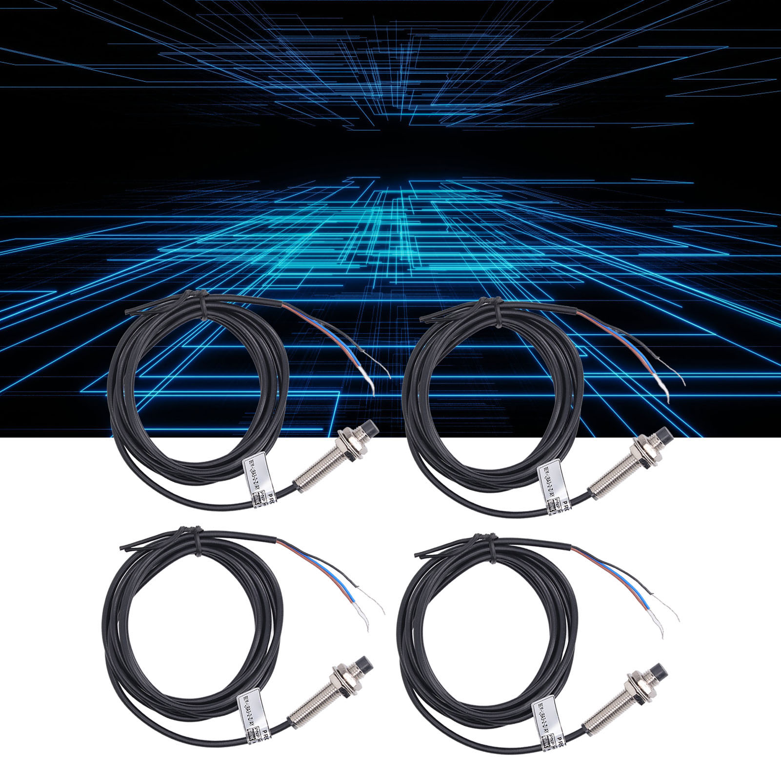 Berm® Induktiver Näherungsschalter Bem-lj8a3-2-z/ay, Erhältlich Im 4er-pack, Mit 8 Mm Metallgehäuse, Pnp-dreileiter-gleichstromanschluss, Normalerweise Geschlossener (nc) Kontakt, 6–36 V Gleichstromve