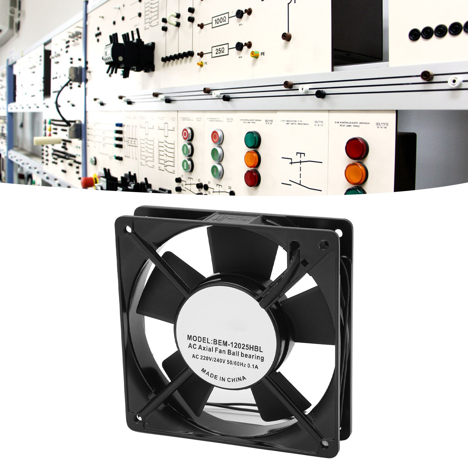 Berm 12025 Axiallüfter, Leiser Und Leistungsstarker Abluftlüfter, Kühlventilator Für Industrielle Schaltschränke, 220/240 V Wechselstrom