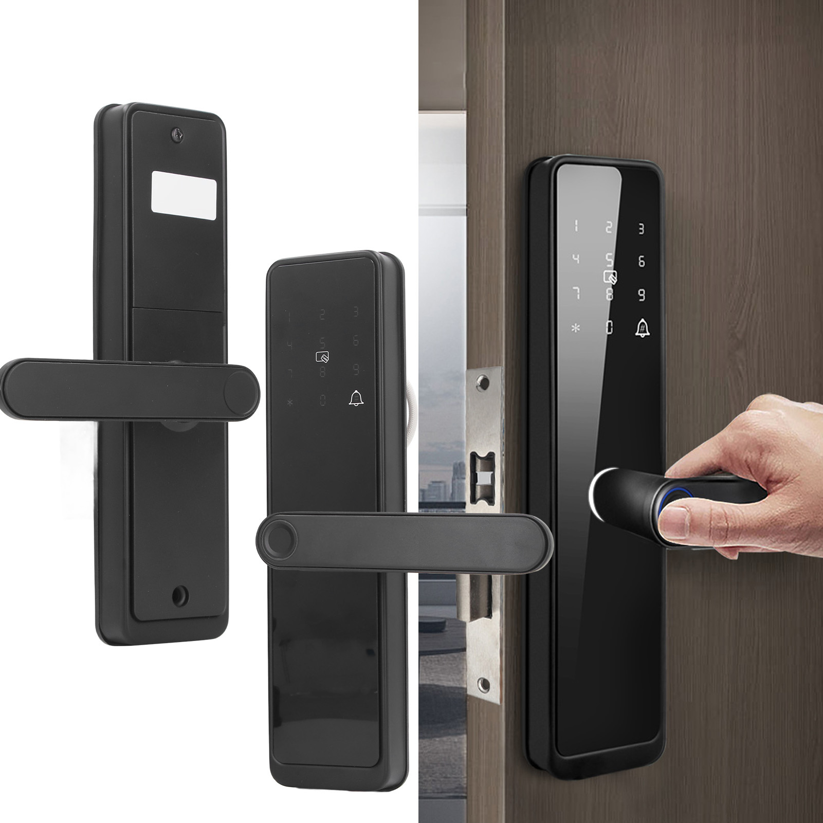 Intelligentes Fingerabdruck-türschloss, Ein-tasten-öffnung, Sicherheitsschloss Für Den Innenbereich, Smartes Türschloss, Elektronisches Schloss, Intelligent.