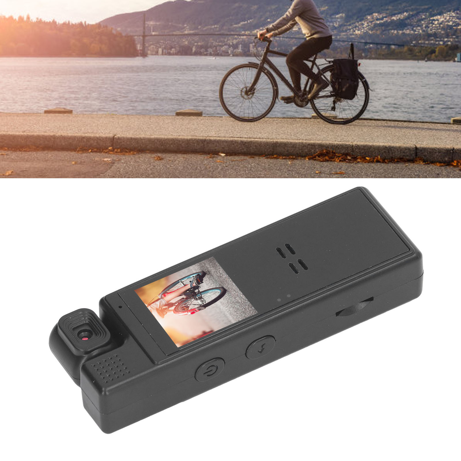 L9 Fahrradkamera Mit Befestigungsclip Und Um 180 Grad Drehbarer Kamera