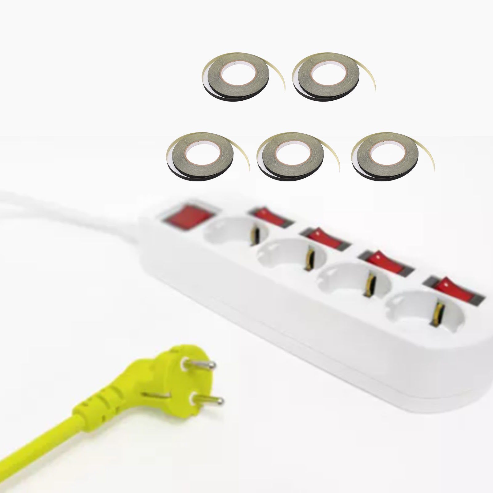 Verkauft In 5er-packs, 0,22 Mm Dicke Klebeschicht, 10 Mm Breite Oberfläche, 30 M Gesamtlänge, Schwarzes Acetatgewebeband, Standardausführung Für Flache Elektronische Displaykabel.