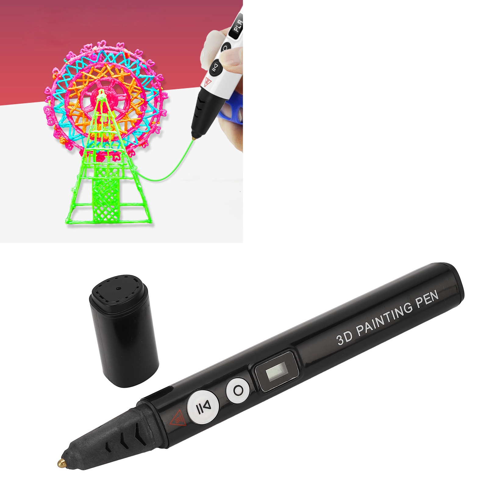 Hochtemperatur-druckstift, 3d-smart-schublade Mit Lcd-bildschirm, Englische Version, Schwarz