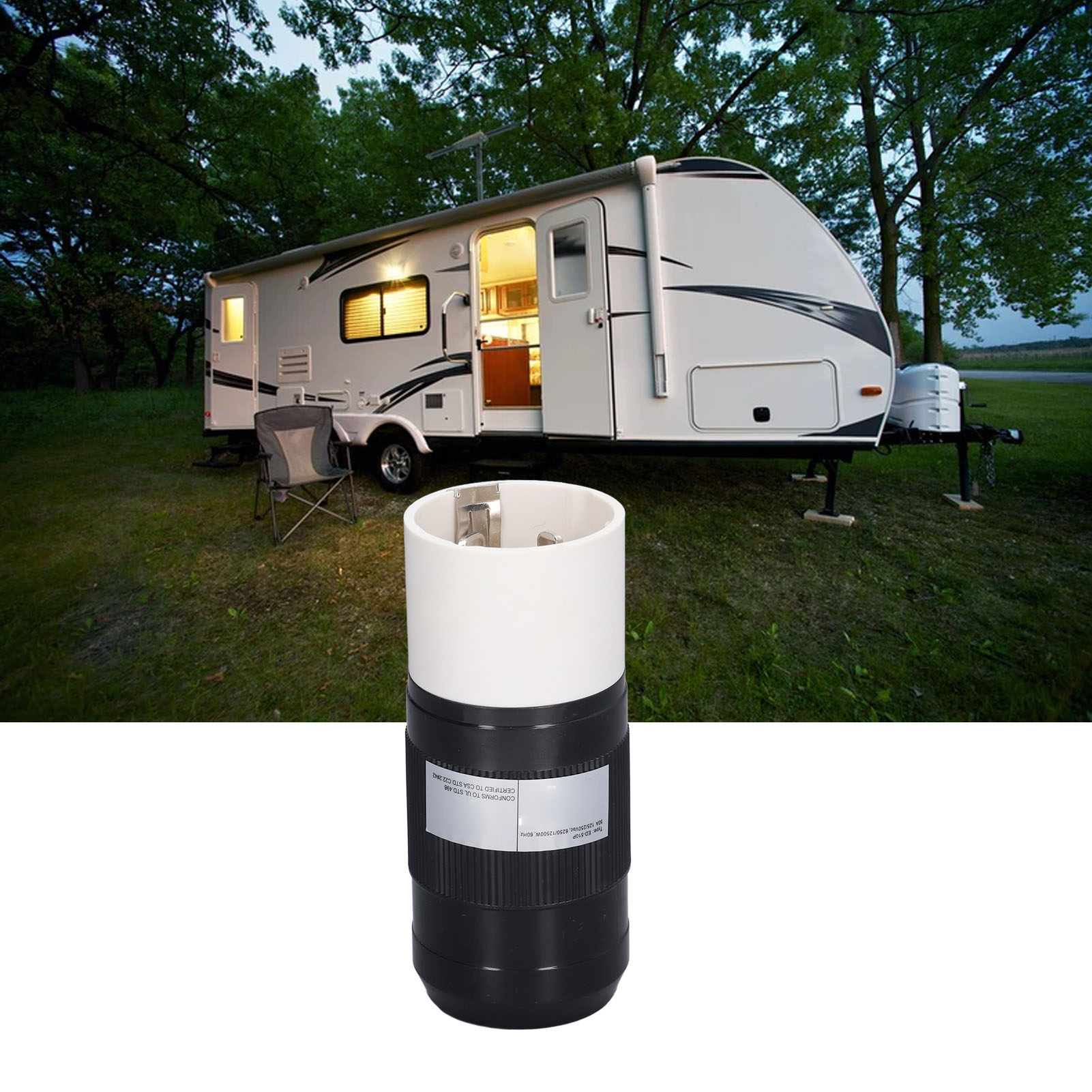 50-a-generator-drehverriegelungsstecker, Nema Ss2-50p, Amerikanischer Typ, 3-poliger Gerader Flachstecker, 3-polig, 4-adrig, 125/250 V Ac, Etl-zertifiziert.