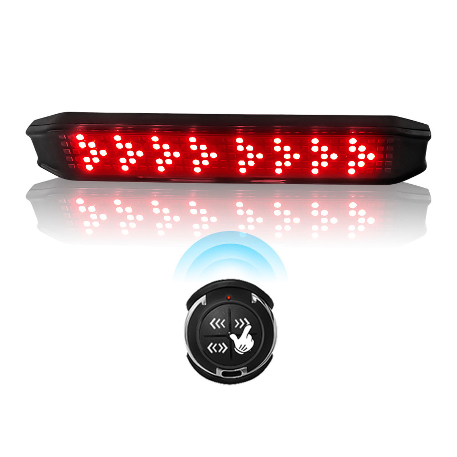 2255515 Mm Farb-led-bildschirm Für Autos, Bluetooth-übertragung Für Mobiltelefone, Farb-led-anzeige, Usb-wiederaufladbarer Fahrradblinker, Simulierter Intelligenter Blinker Für Fahrräder.