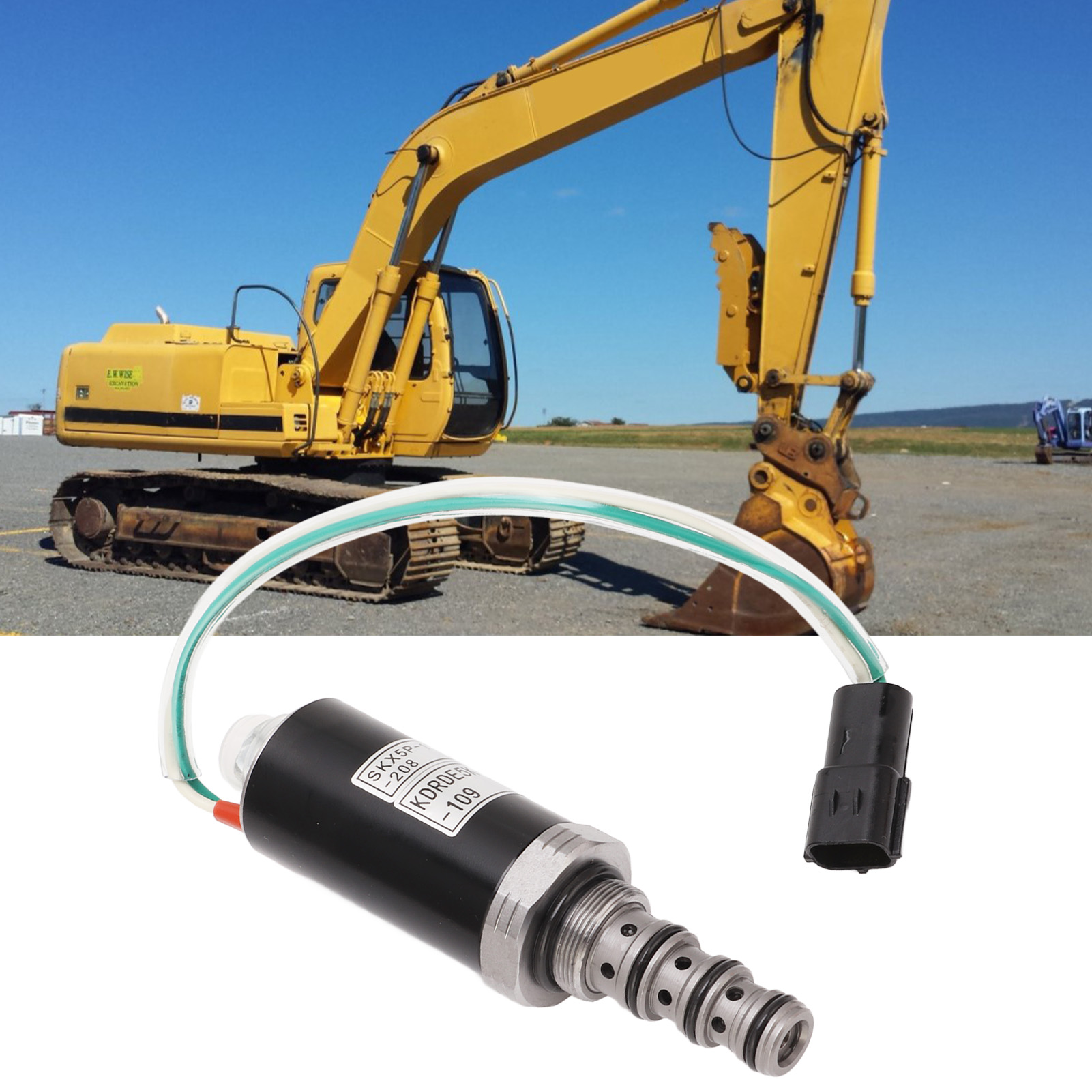 Magnetventil Für Hydraulikpumpe Kdrde5k-20/40c07-109 Skx5p-17-208, Kompatibel Mit Kobelco Sk200-6e Dh Hyundai Sany