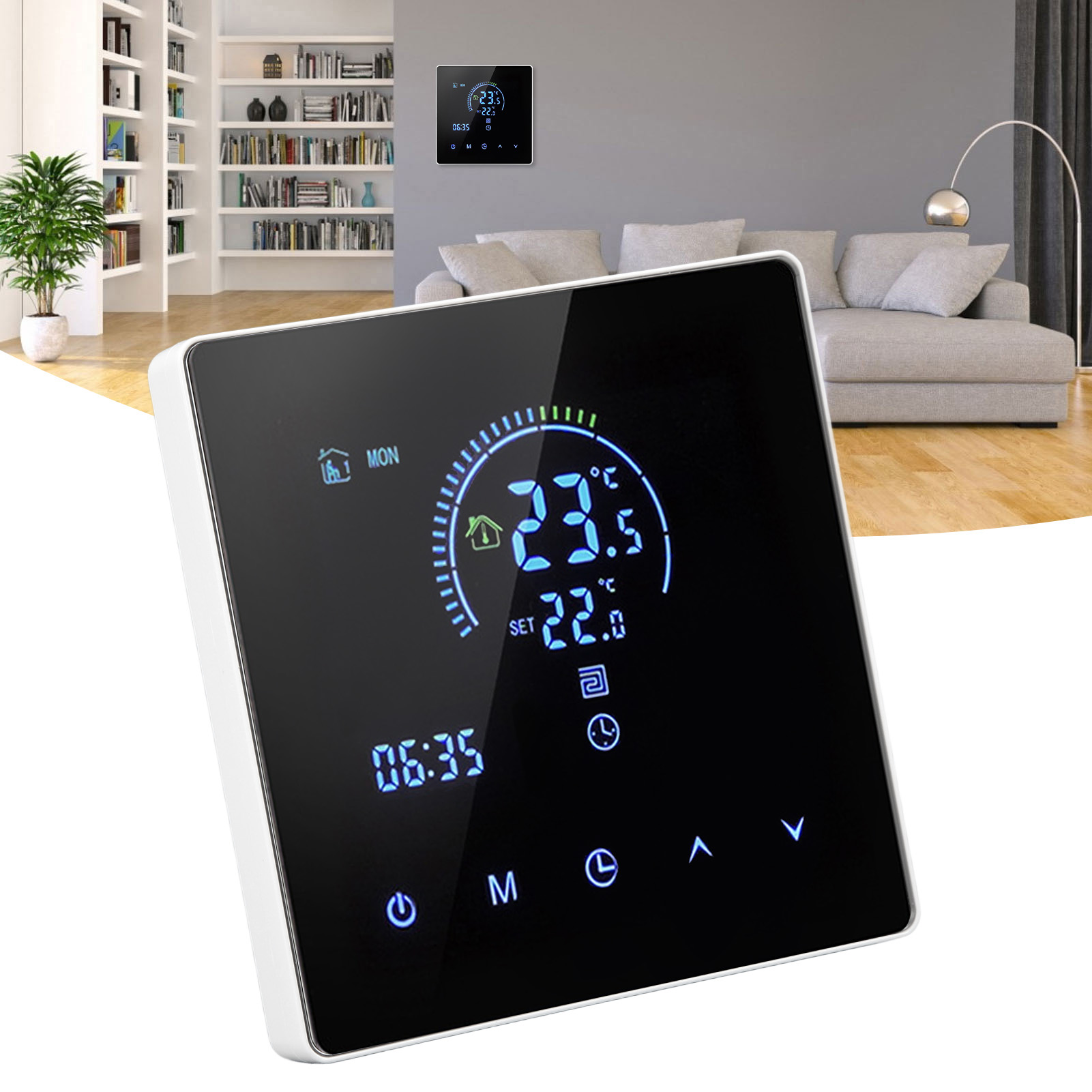 Maximale Leistung Von 3500 W, Kompatibel Mit Dem Tuya Smart-thermostat Für Wasserführende Fußbodenheizung (temperatureinstellung Von 5 Bis 60 °c Über Das Hauptgerät), Ac90-240 V 16 A Gas-wandheizkesse