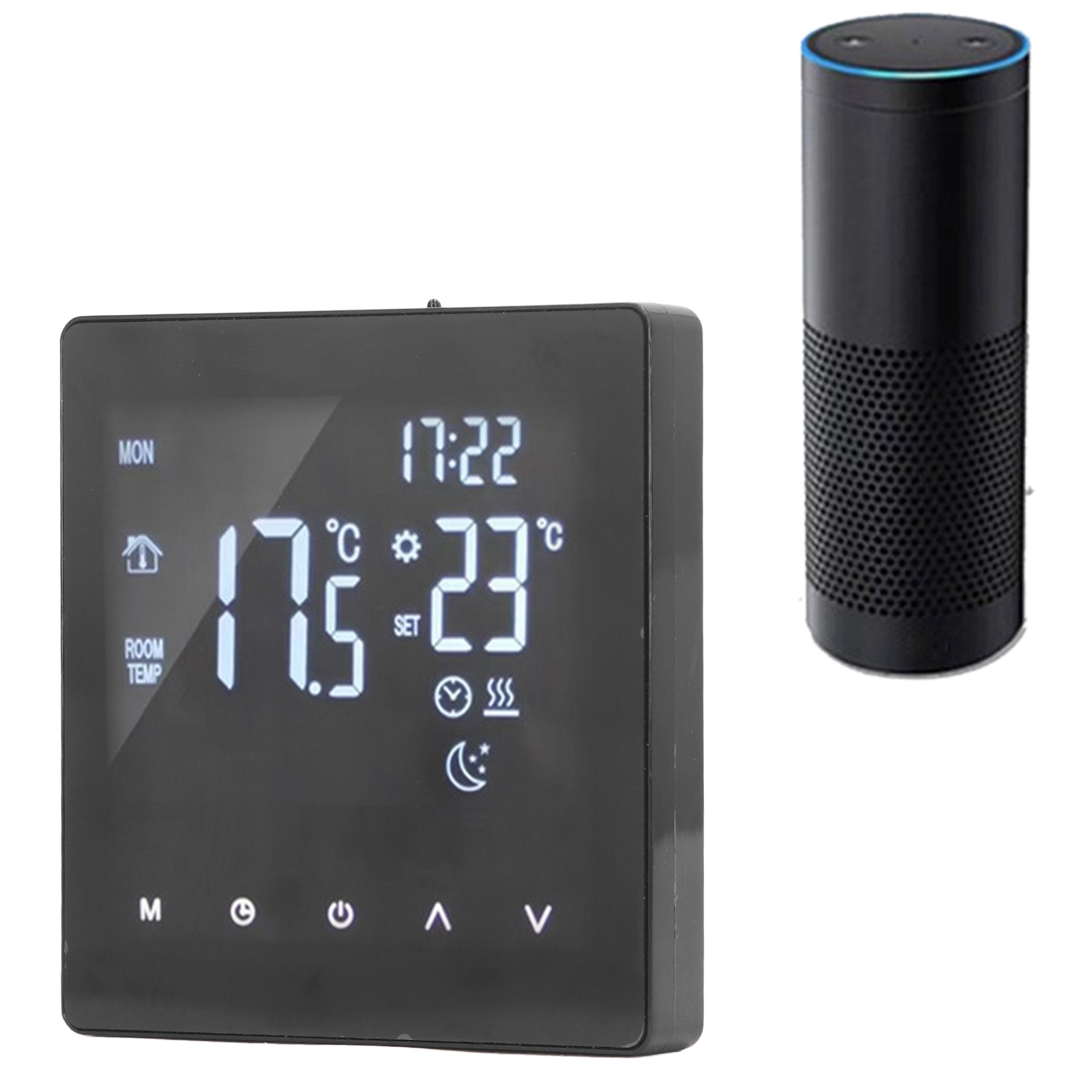 Intelligenter Thermostat K2mh16a Für Fußbodenheizung Mit Schwarzem Touchscreen, Kompatibel Mit 90-240v Wechselstrom Und 16a Elektrischen Heizgeräten.