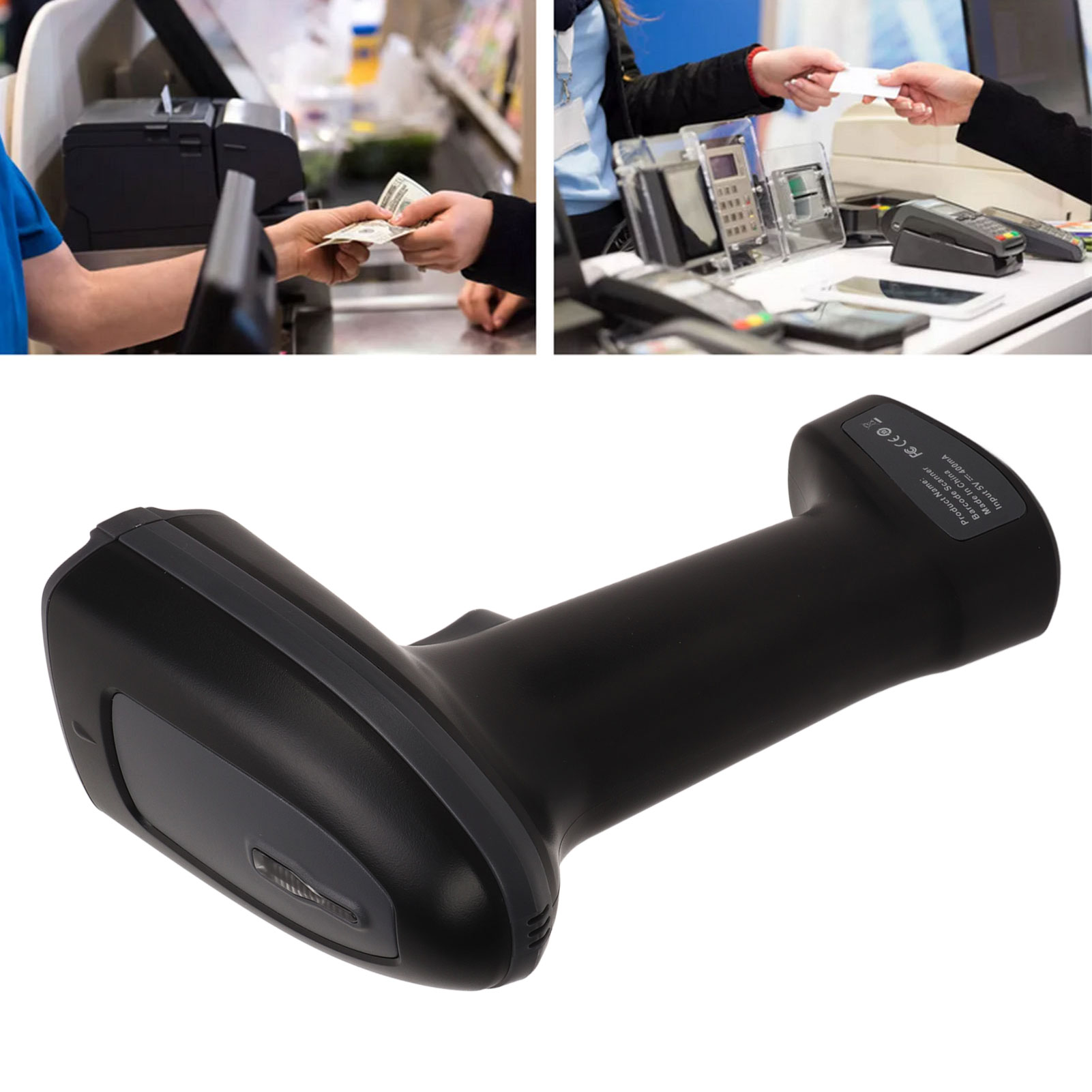 Drahtloser Bluetooth-barcodescanner Mit Basisstation, 2,4-ghz-2d-barcodescanner Mit Großer Reichweite Für Supermärkte, Lagerhallen Und Logistikunternehmen.