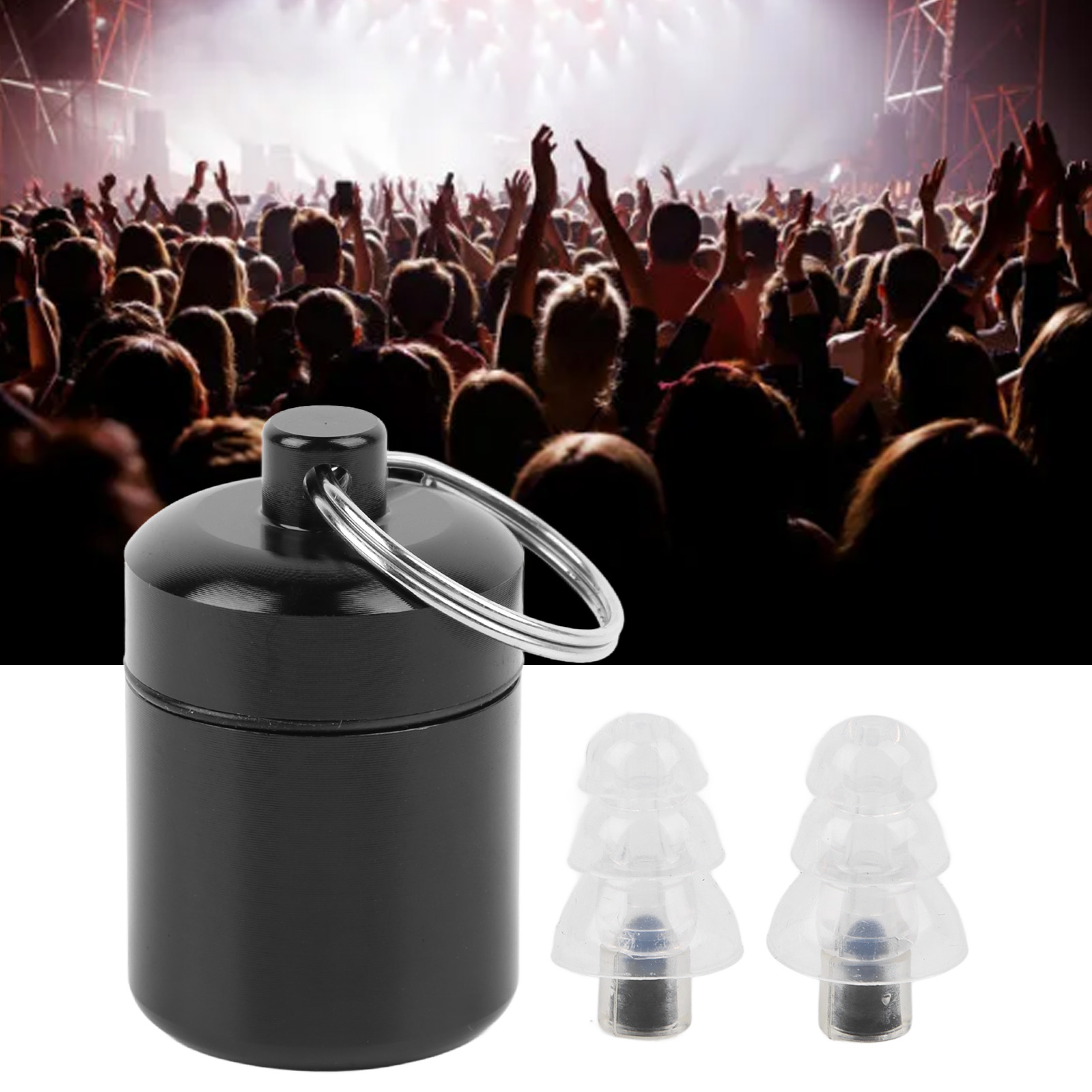 In-ear-kopfhörer Aus Flüssigsilikon Mit Filtern, Individuellen Ohrstöpseln Und Metallboxverpackung.
