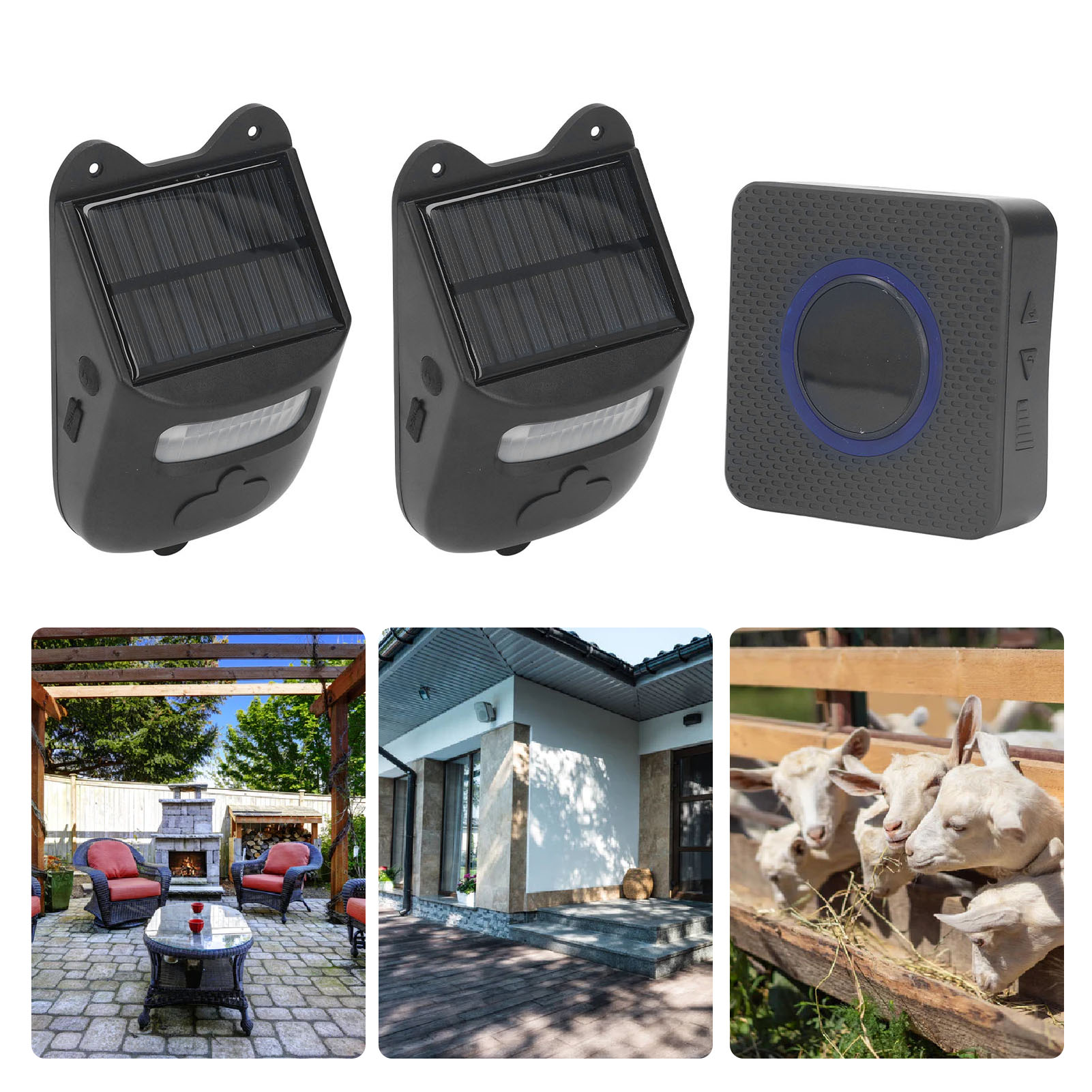 Neue Drahtlose Willkommens-türklingel Mit Intelligentem Infrarotsensor, Solarbetrieben (europäischer Standard)