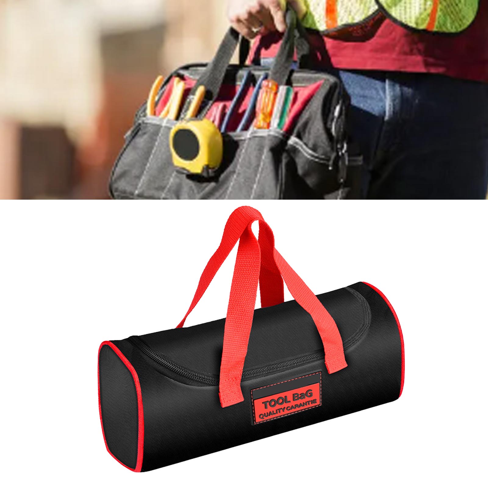 Werkzeugtasche Für Heimwerkerbedarf, Aufbewahrungstasche Für Elektriker, Dicke, Robuste, Verschleißfeste, Tragbare, Extra Große Doppellagige Canvas-tasche.