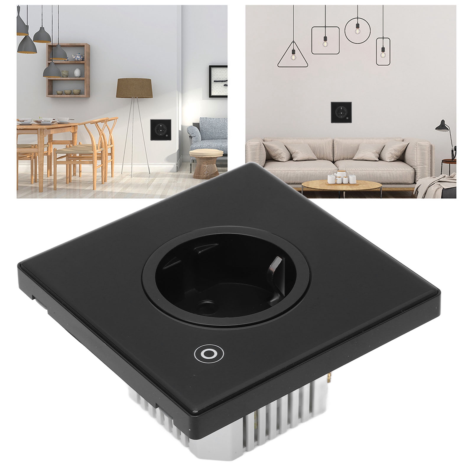 Intelligenter Graffiti-stecker, Programmierbarer Stecker, 16 A, 95–245 V Wandsteckdose, Zeitschaltuhr, Europäischer Standard, Schwarz, Wlan-version