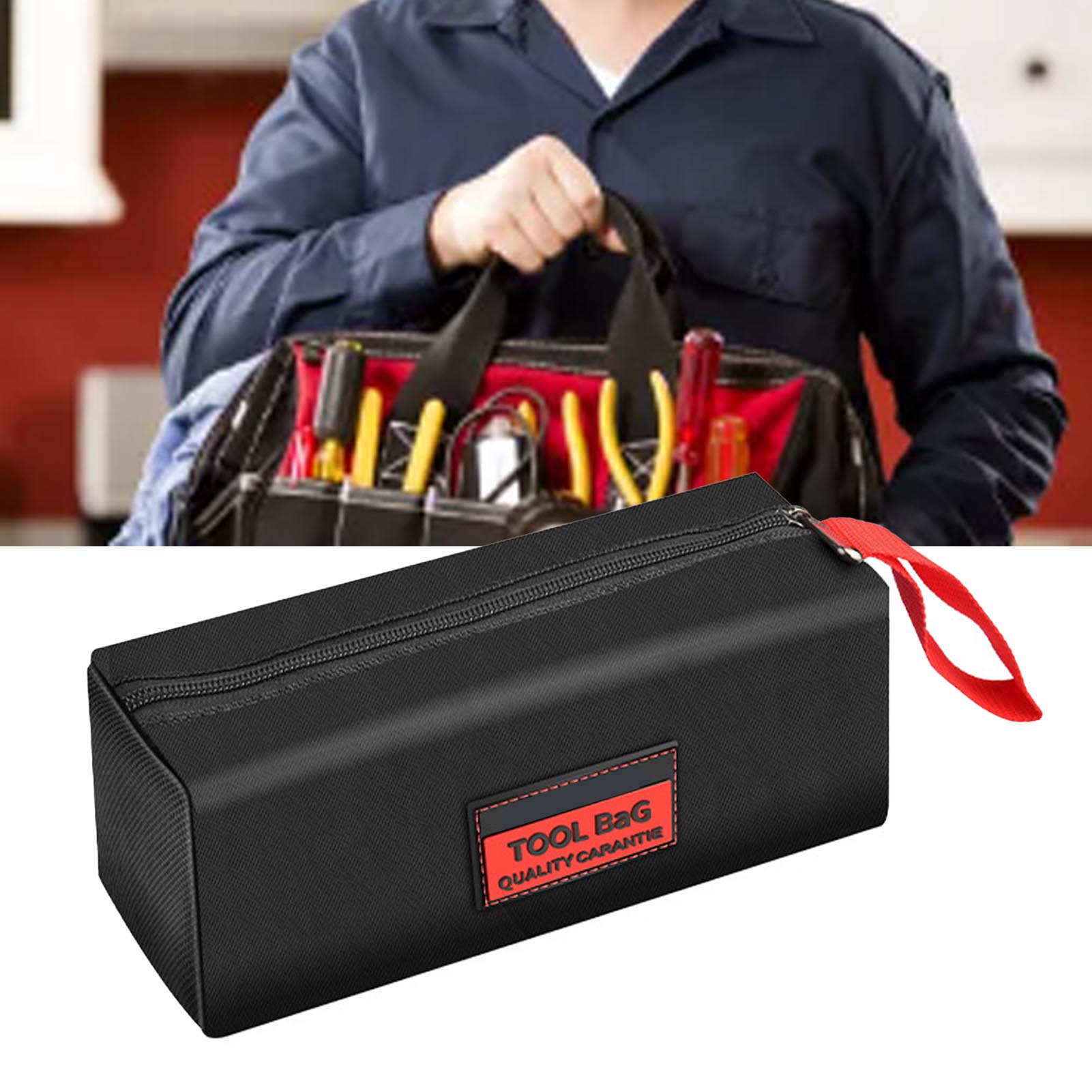 Werkzeugtasche Für Heimwerkerbedarf, Aufbewahrungstasche Für Elektriker, Dick, Robust, Verschleißfest, Tragbar, Mittelgroße Einlagige Reparaturtasche Aus Segeltuch.