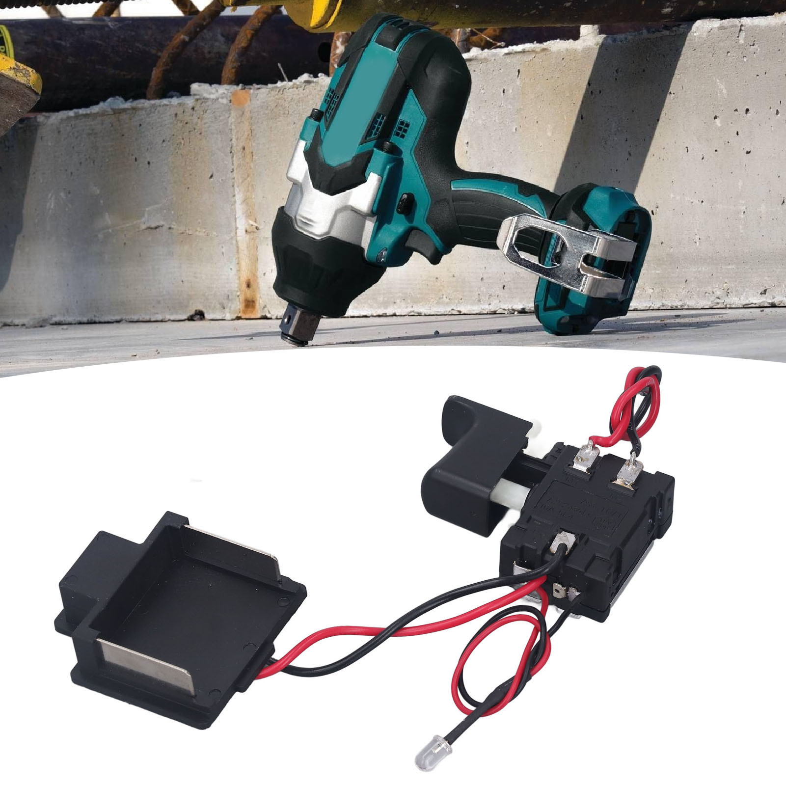 Universalschalter Für Elektrische Schlüssel 0868, Kompatibel Mit Makita Elektrischen Schlüsselschaltern Mit Kontrollleuchte, 7,2-24 V.