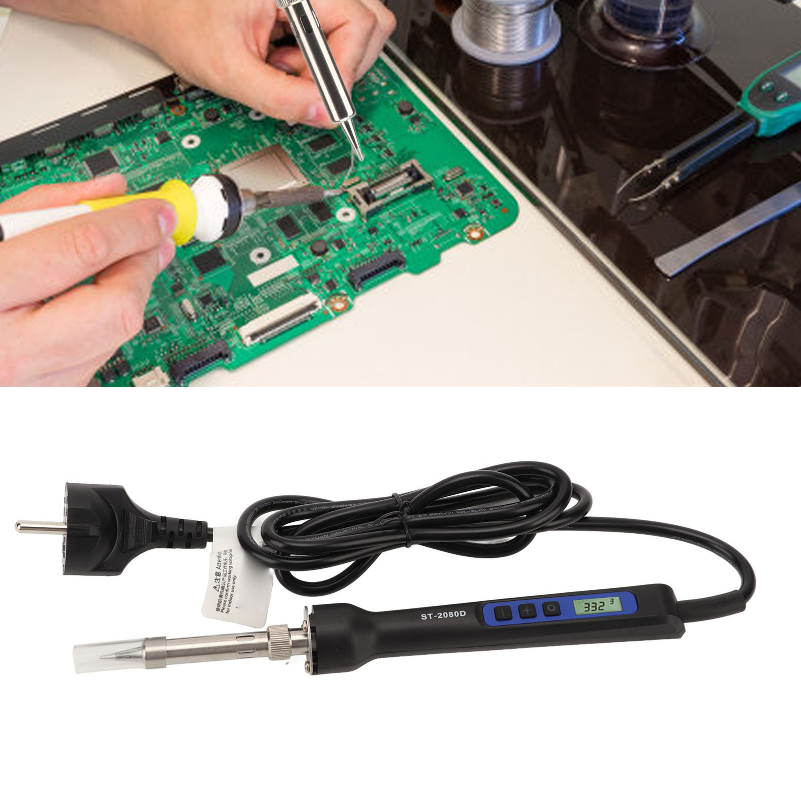 St-2080d 80w Hochleistungs-lötkolben Mit Digitalanzeige, Schlafmodus Und Reparatur- Und Lötfunktion