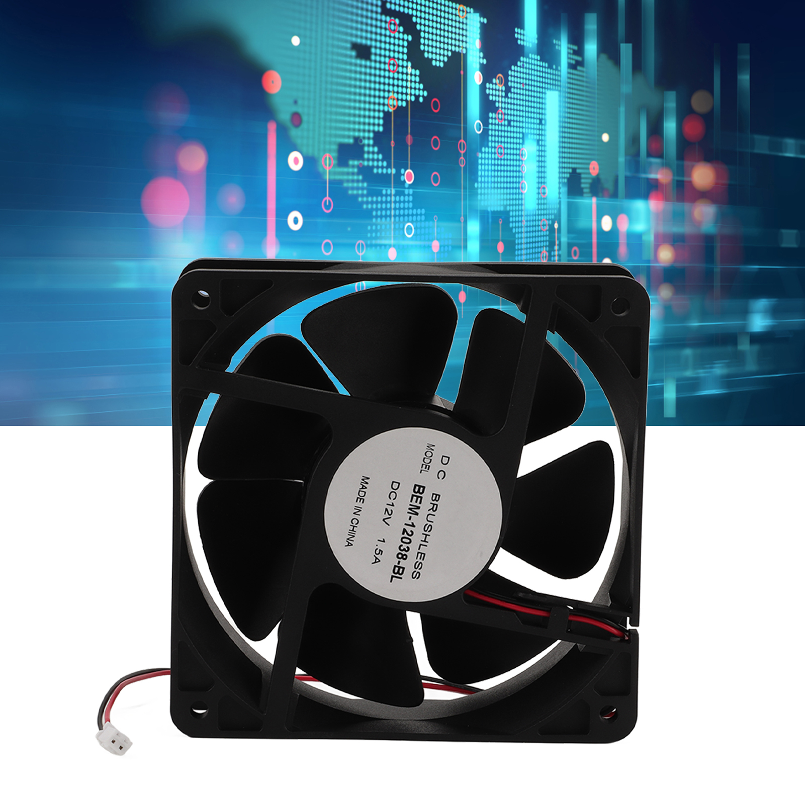 Berm 12038 Axiallüfter, Leistungsstarker Abluftlüfter Für Industrielle Schaltschränke, 12 V Dc