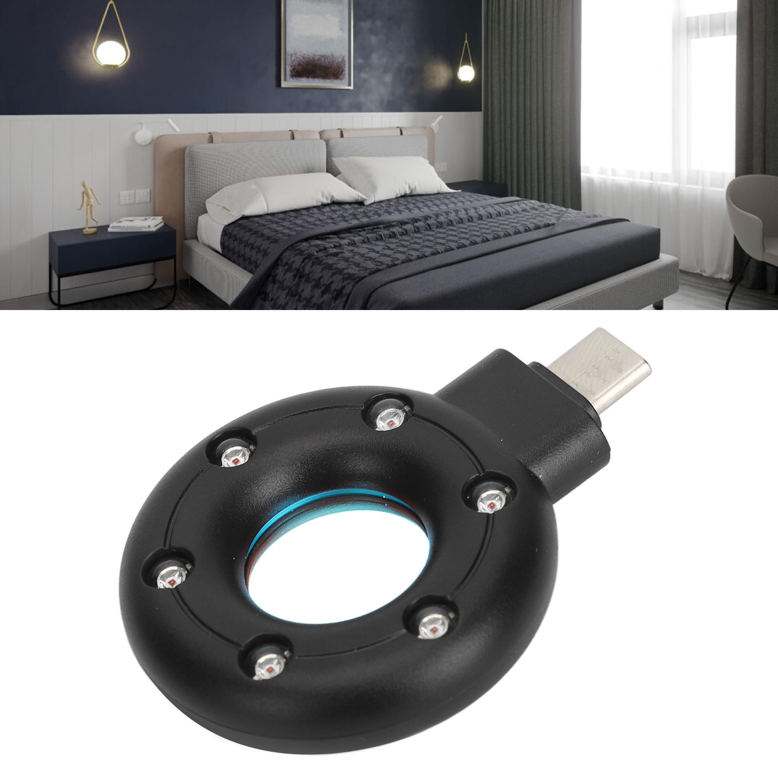 Tragbarer Und Kompakter Usb-kameradetektor Für Hotels, Infrarot-überwachungsschutz, Spionageabwehr, Voyeurismusschutz S300