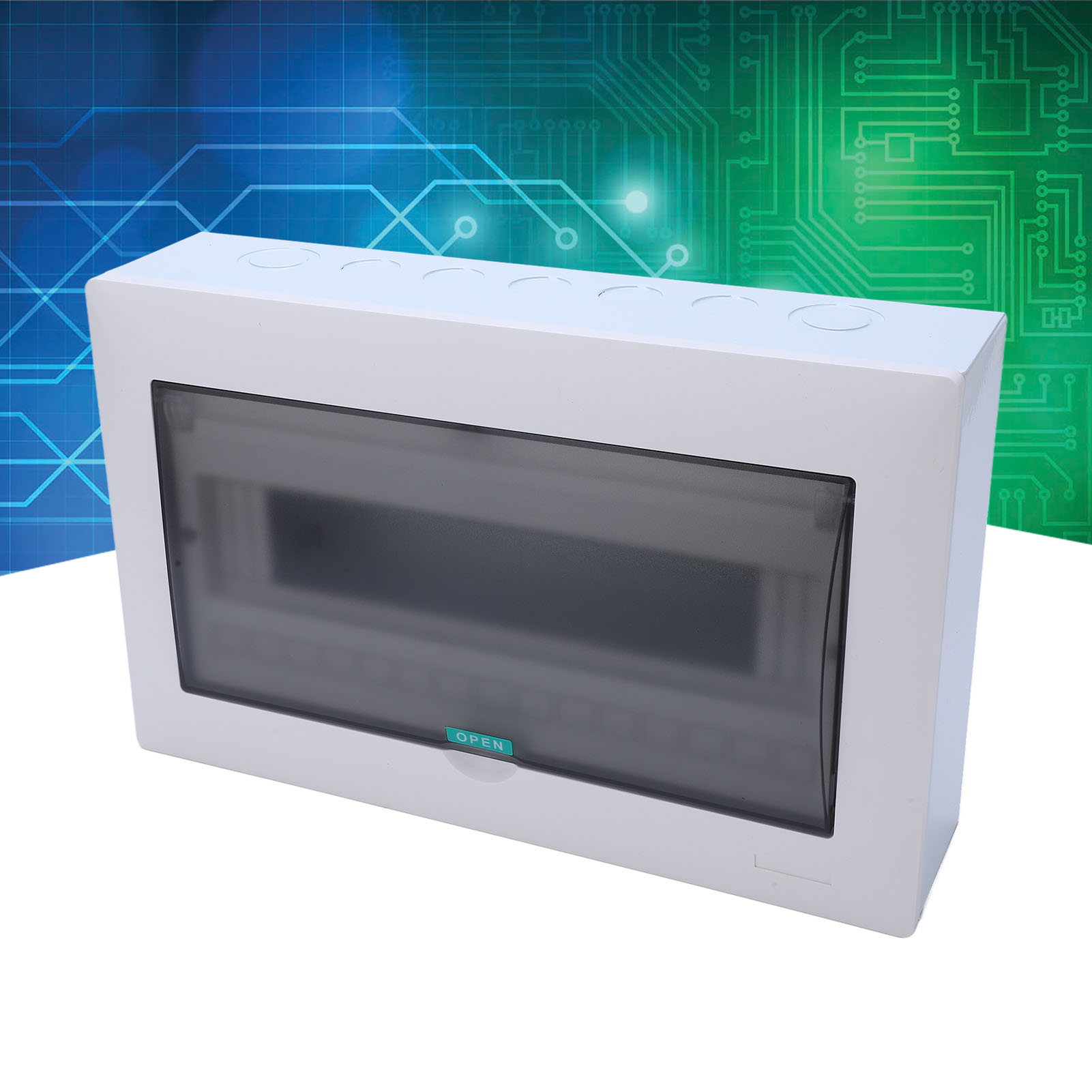 Aufputz-elektroverteilerkasten Mit 15 Stromkreisen, Serie Lrp1d, Mit Transparentem Deckel Und Din-schiene