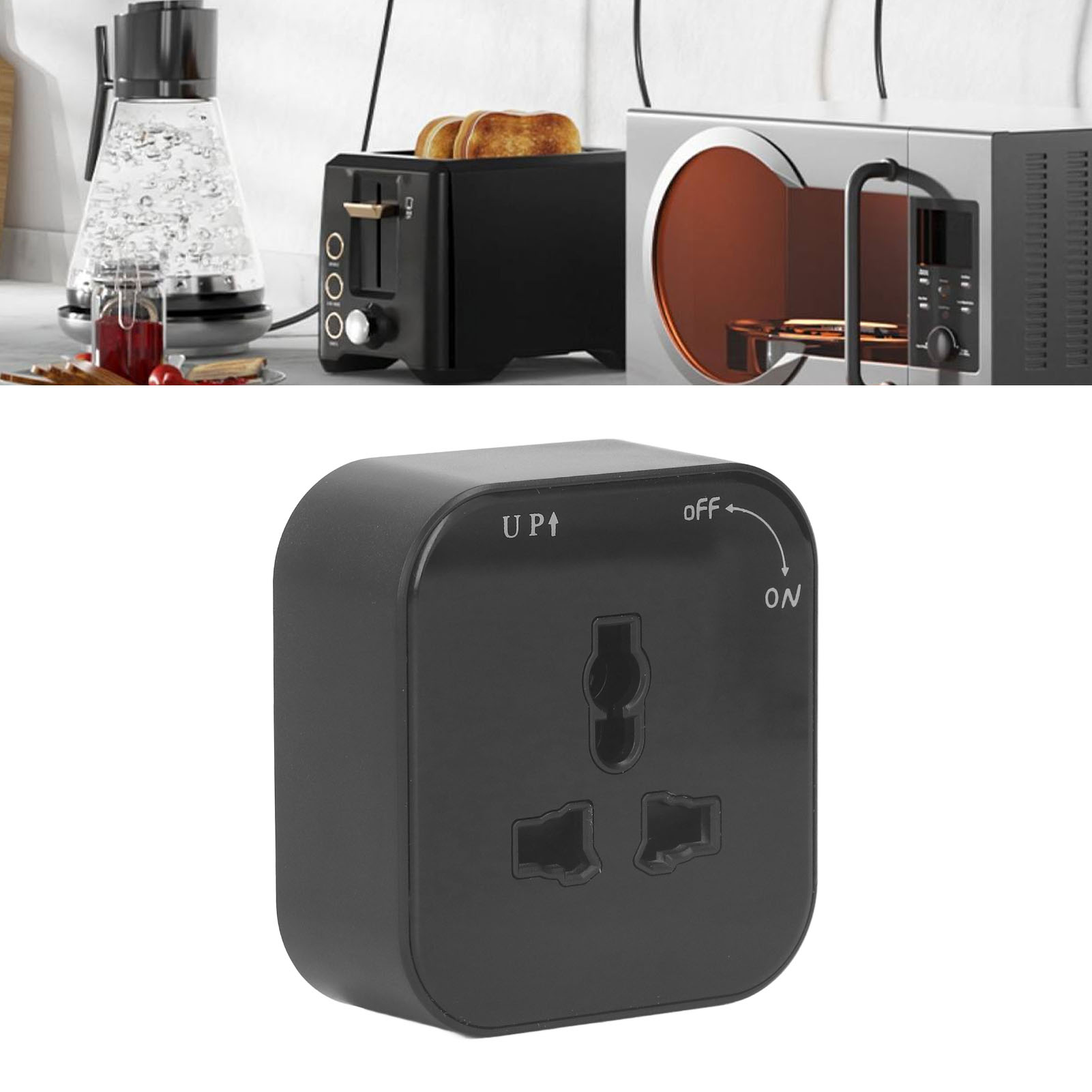 Aufputz-vierkant-schienensteckdose, 250 V, 13 A Universal-schnittstellensteckdose, Mobile Stromschienensteckdose, Multifunktionale Schienensteckdose Mit Kontrollleuchte.