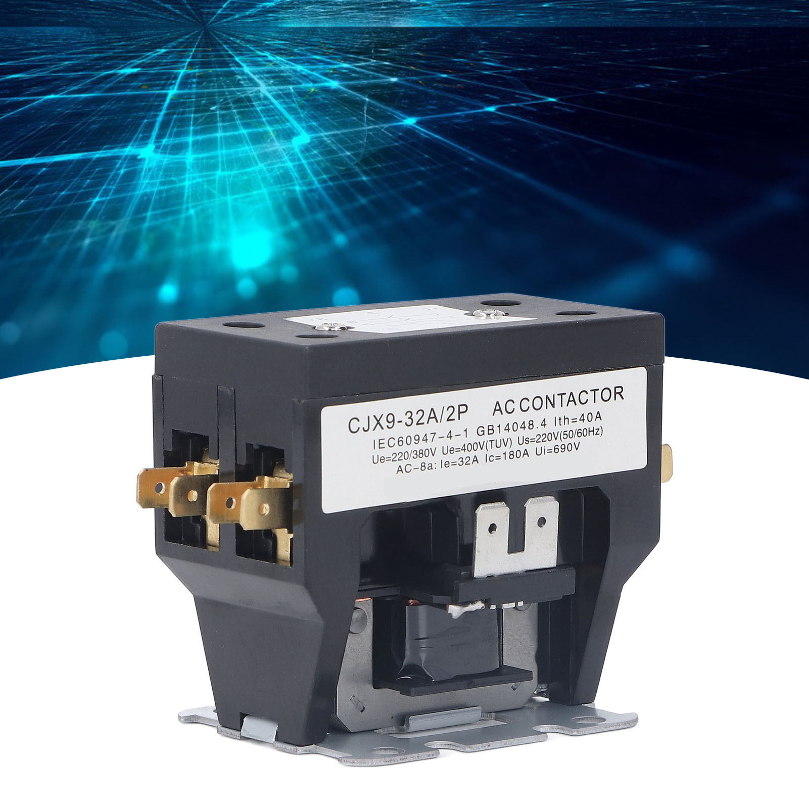 Cjx9-2p-32a Klimaanlagenschütz, 220v Ac Klimaanlagenschütz