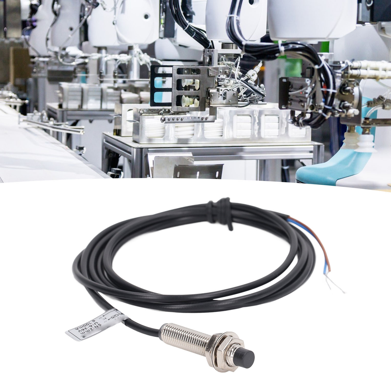 Berm@verkauft In 4er-packs: Bem-lj8a3-2-z/dx Induktiver Näherungsschalter Mit 8 Mm Durchmesser Flachkopf, Normalerweise Geschlossener Nc-kontakt Mit Zwei Npn Dc-leitungen, 6-36 V Dc, 2 Mm Erfassungsab