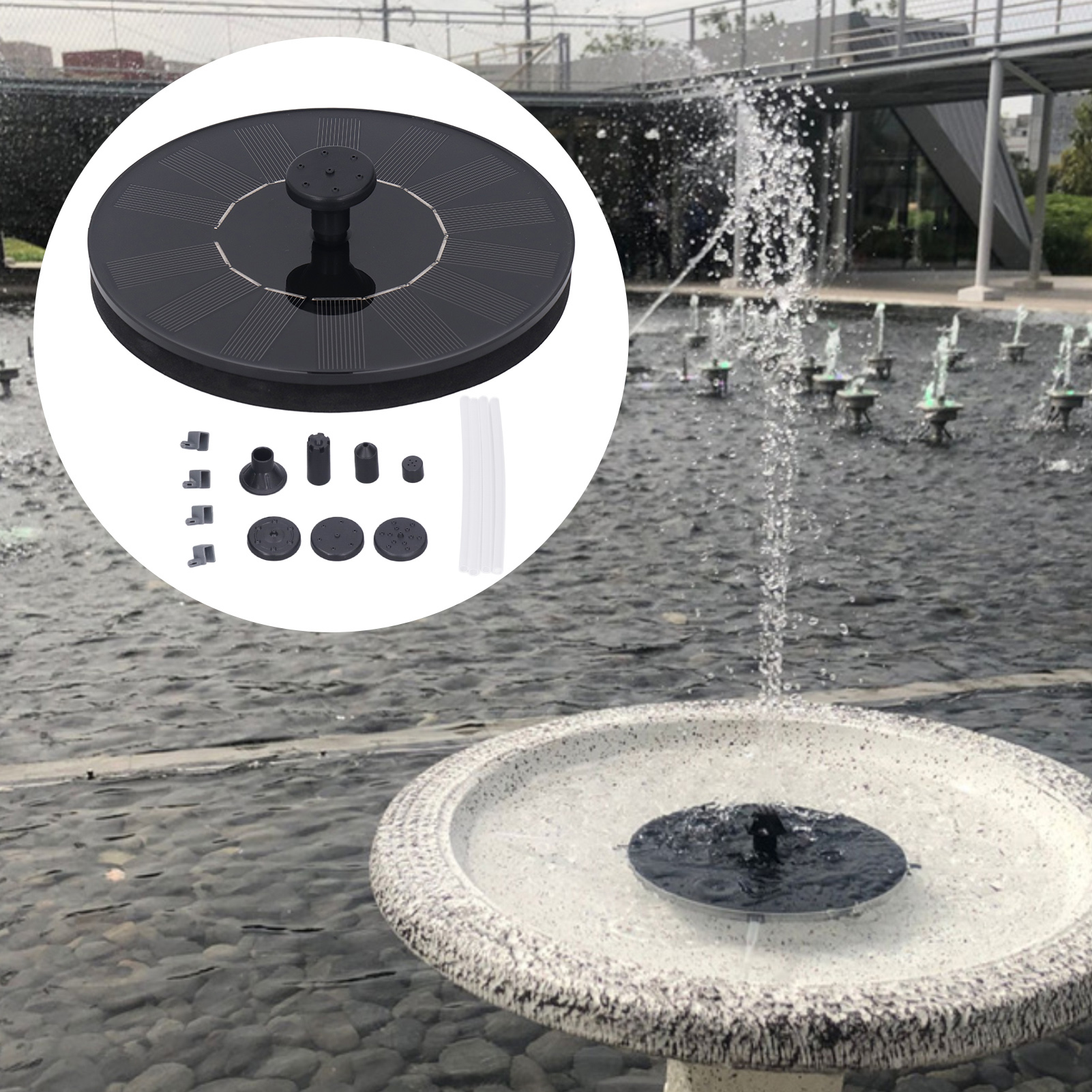 As10b Solarbetriebener Schwimmbrunnen