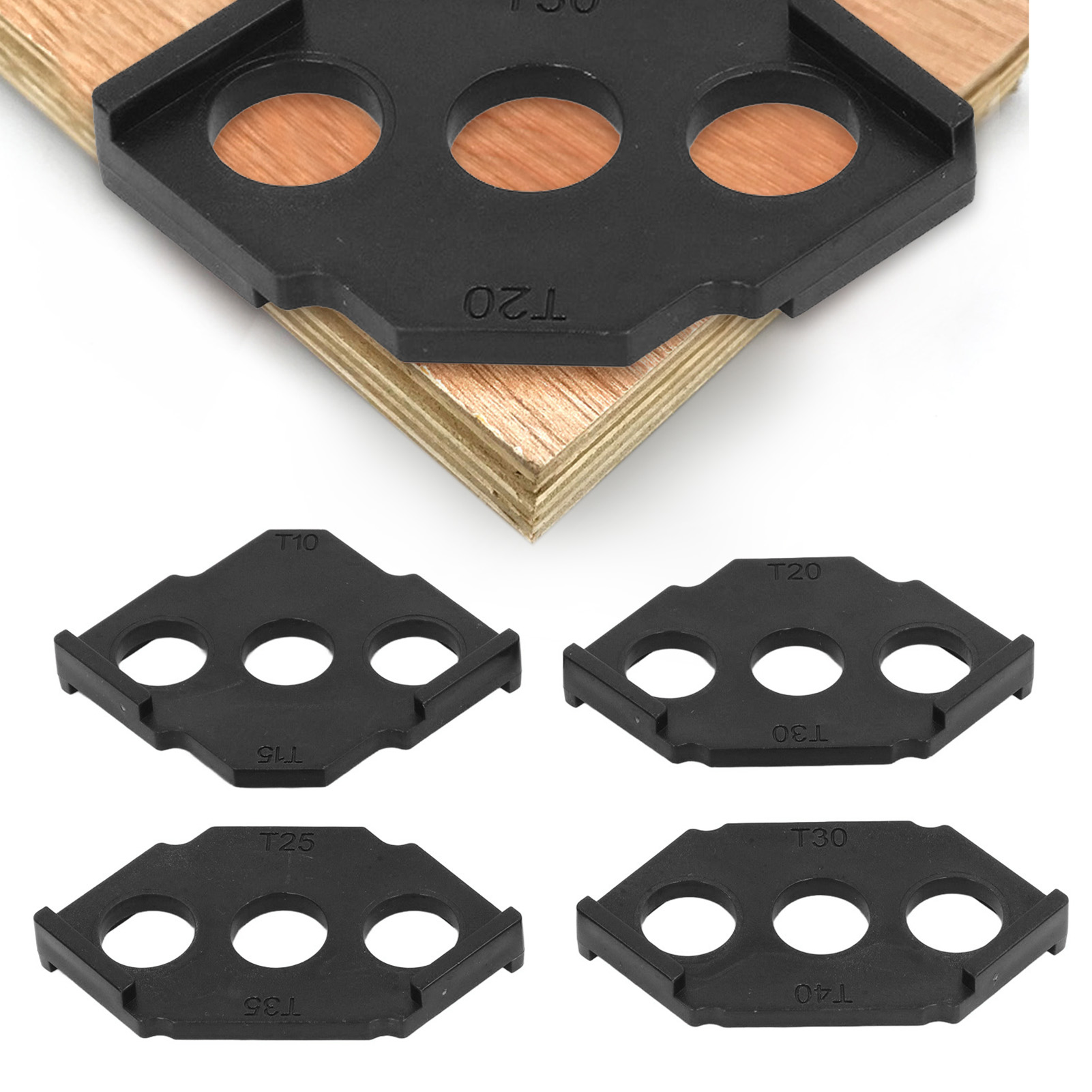 4-teiliges Schnell-fasen- Und Winkelpositionierungsset Für Die Holzbearbeitung, Fasen- Und Winkelbearbeitungsmaschine Für Die Holzbearbeitung, Schnell-fasen- Und Winkelpositionierungsform, Schwarz.
