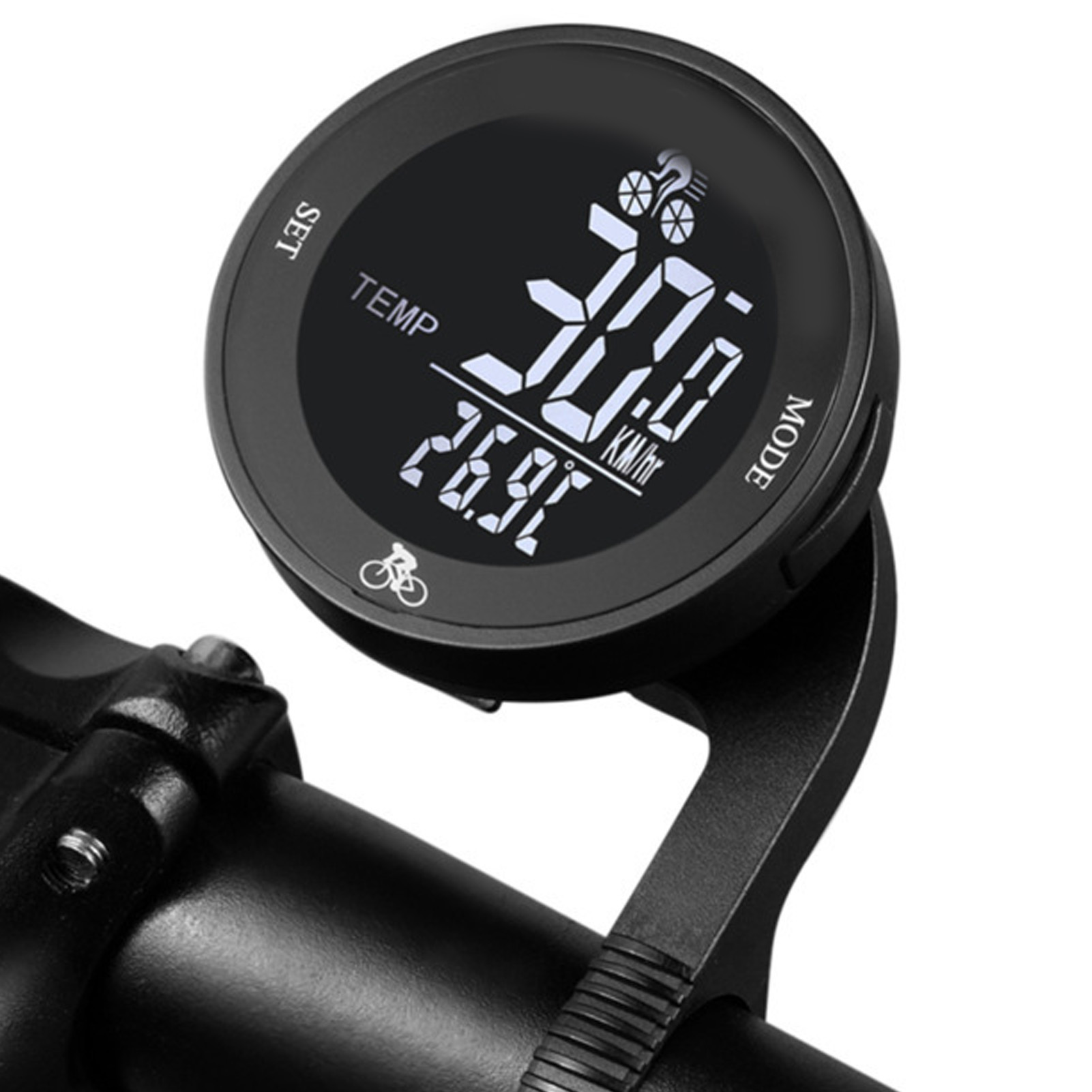 Neuer Kabelloser Fahrradtacho Mit Geschwindigkeits- Und Trittfrequenzsensoren, Großem Bildschirm, Ständer Und Led-hintergrundbeleuchtung.