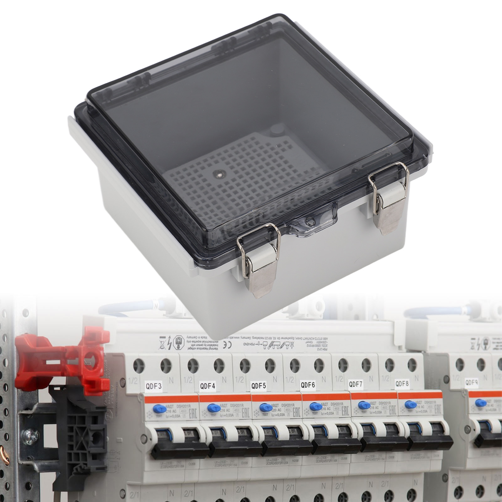 Elektrischer Anschlusskasten 5,9×5,9×3,5 Zoll, Wasserdichtes Elektrisches Gehäuse Aus Abs-kunststoff, Allgemeines Außengehäuse Für Den Maschinenbau, Verteilerkasten Mit Transparentem Deckel.