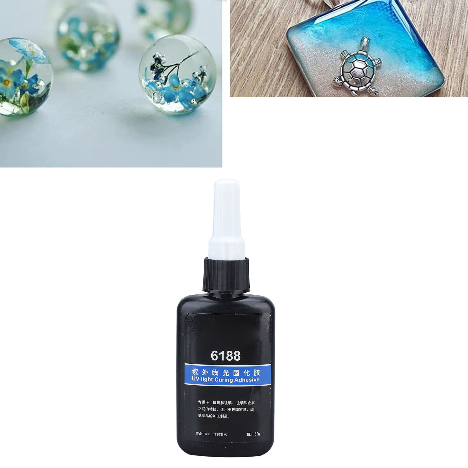 Transparenter Uv-klebstoff Für Metalle, Uv-härtend, 50 G