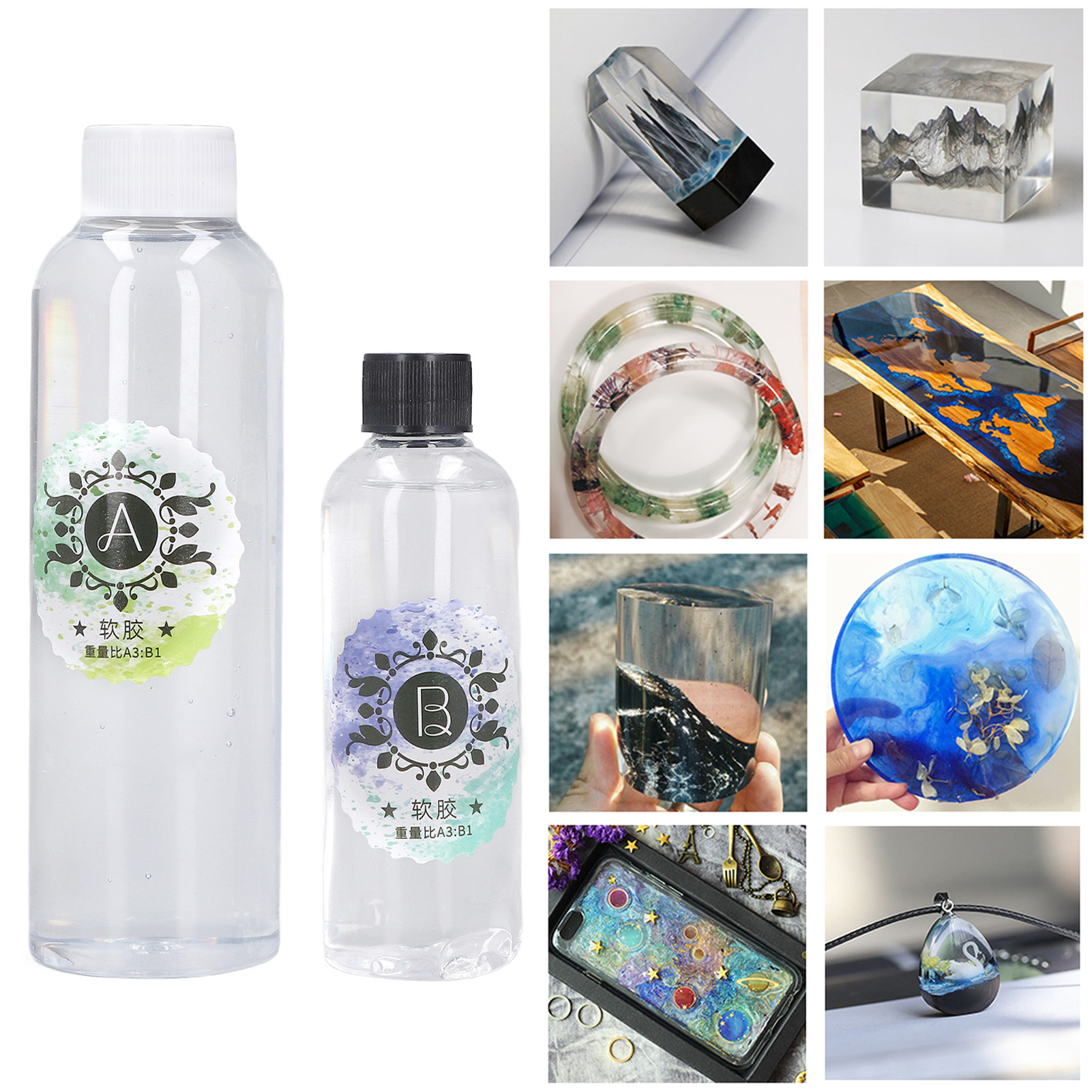 Ultratransparentes, Flexibles Gel-epoxidharz