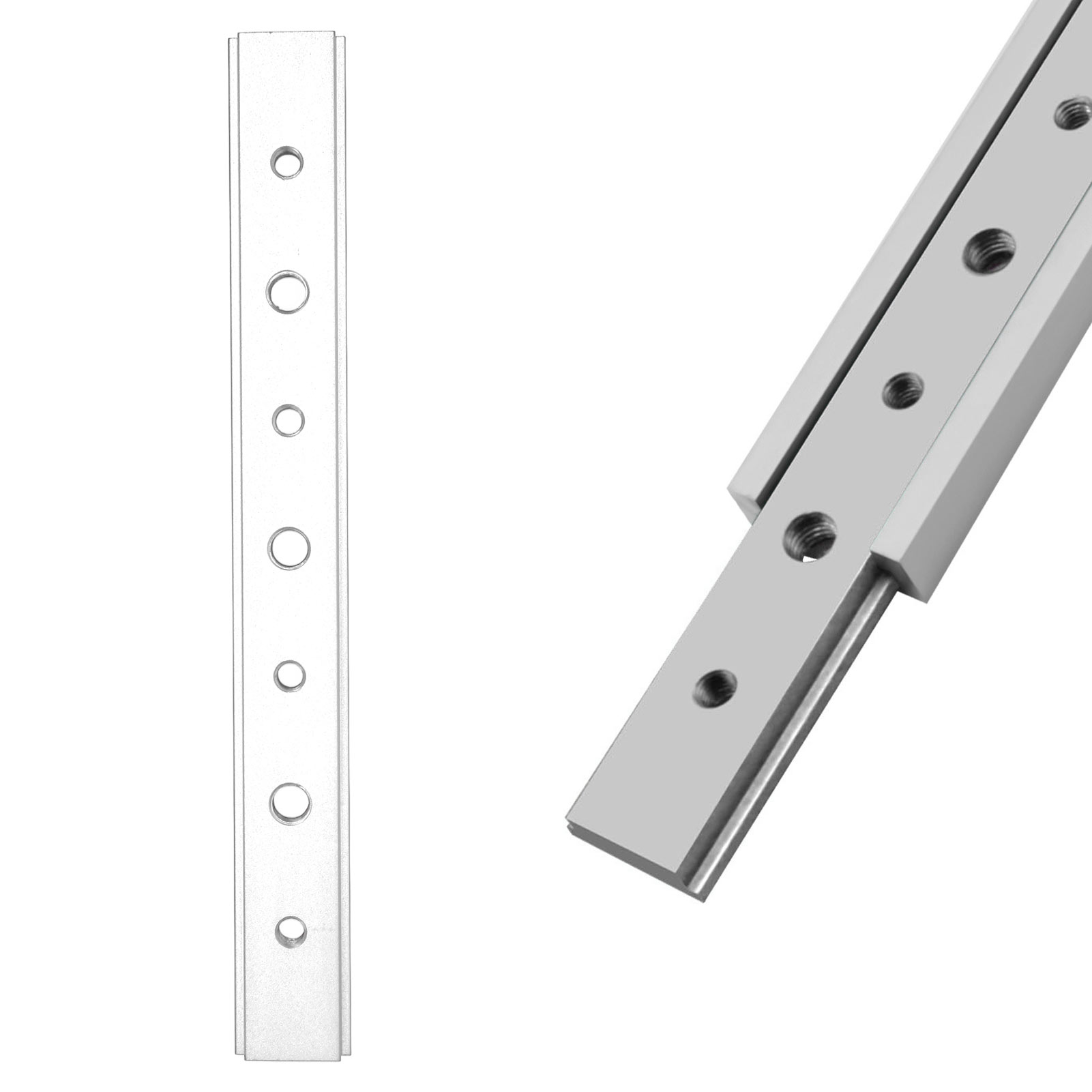 Diy-modifikationsteile Für Tisch- Und Handkreissägen Mit Perforierten Nuten, 200 Mm Aluminiumlegierungsschienen, Silber.