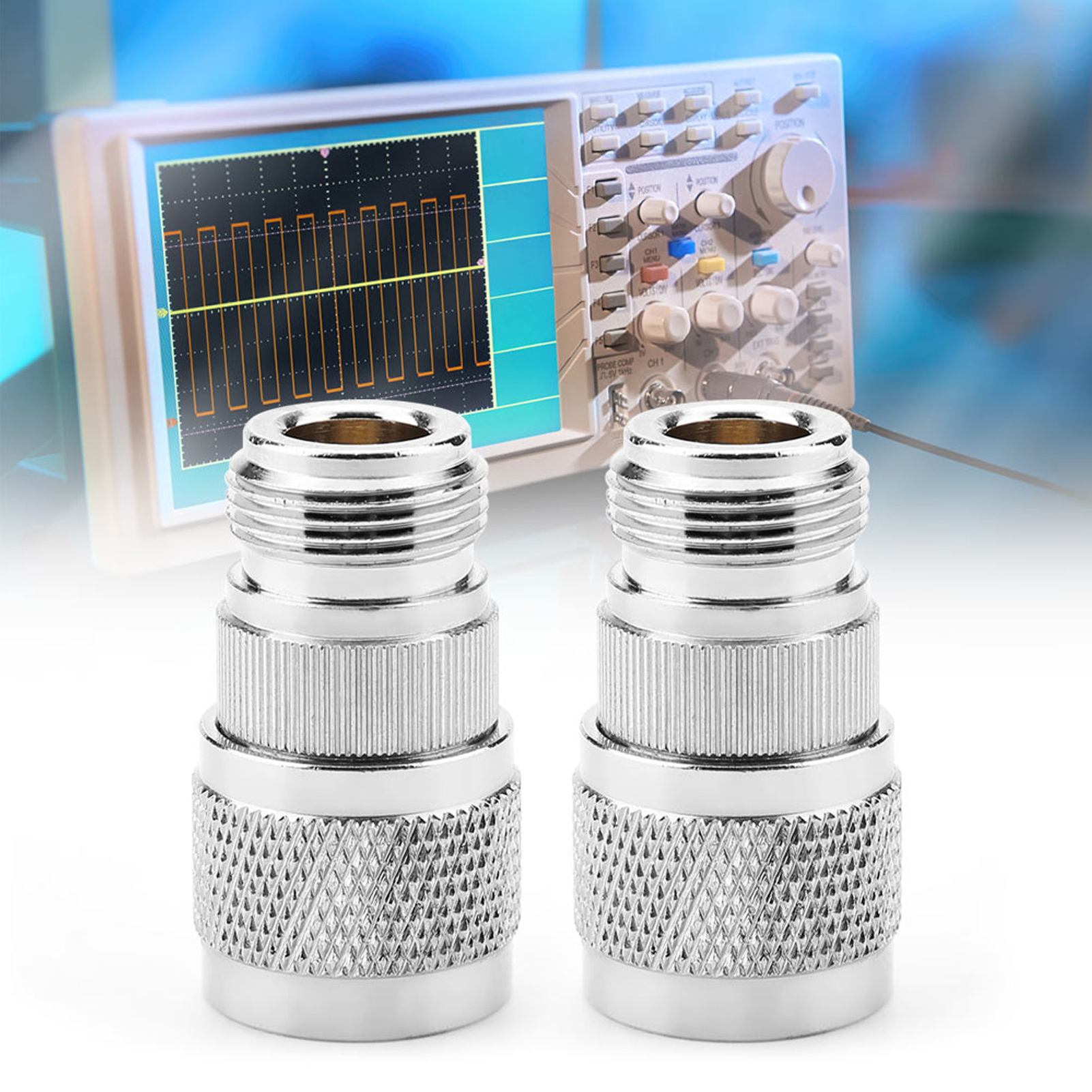 2 Hf-adapter: N-buchse Mit Außenschraube Und Innenbohrung Auf N-stecker Mit Innenschraube Und Innenstift