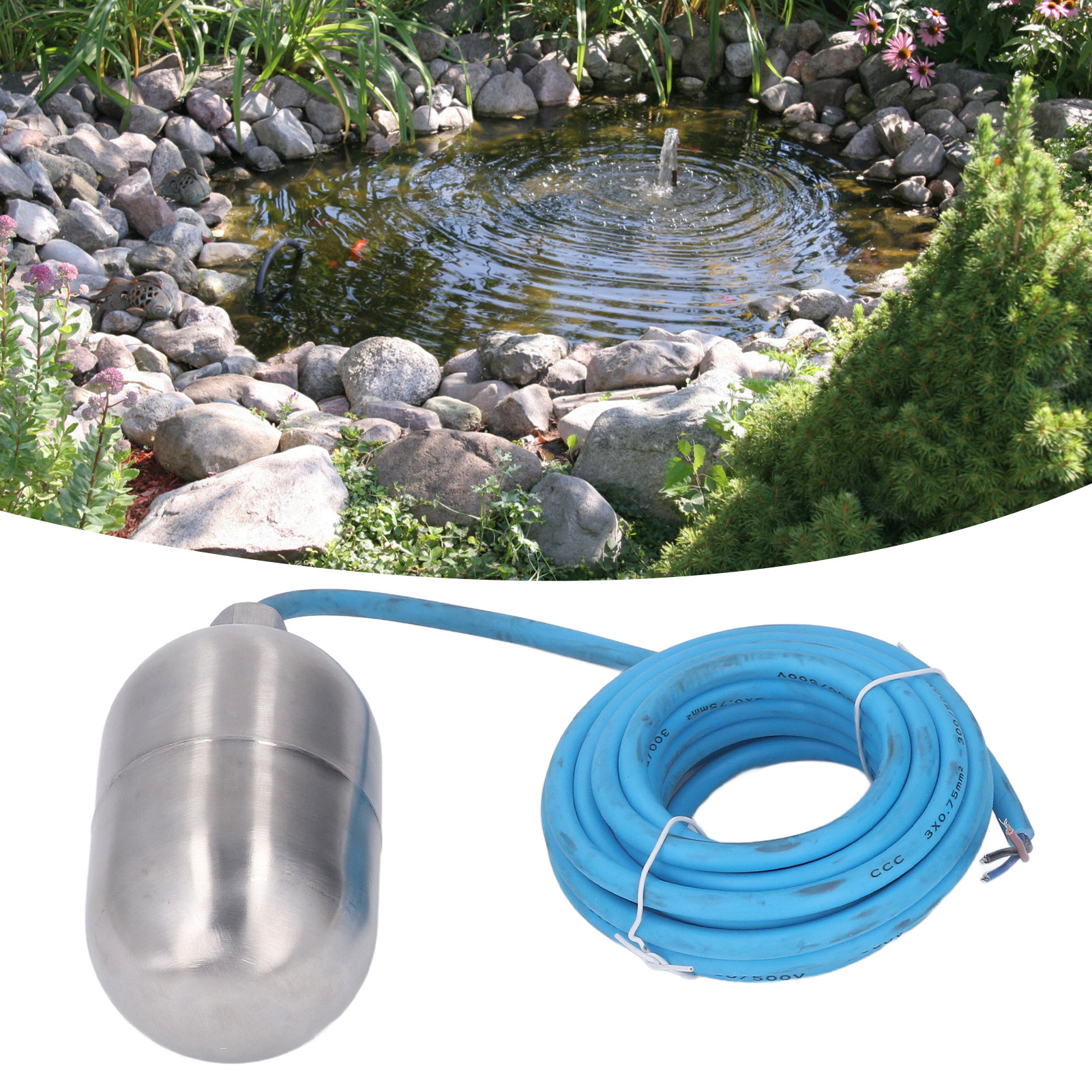 Automatischer Schwimmerschalter Uqk-61f Aus Edelstahl Für Wasserpumpen, 250–380 V, 5 M Kabel