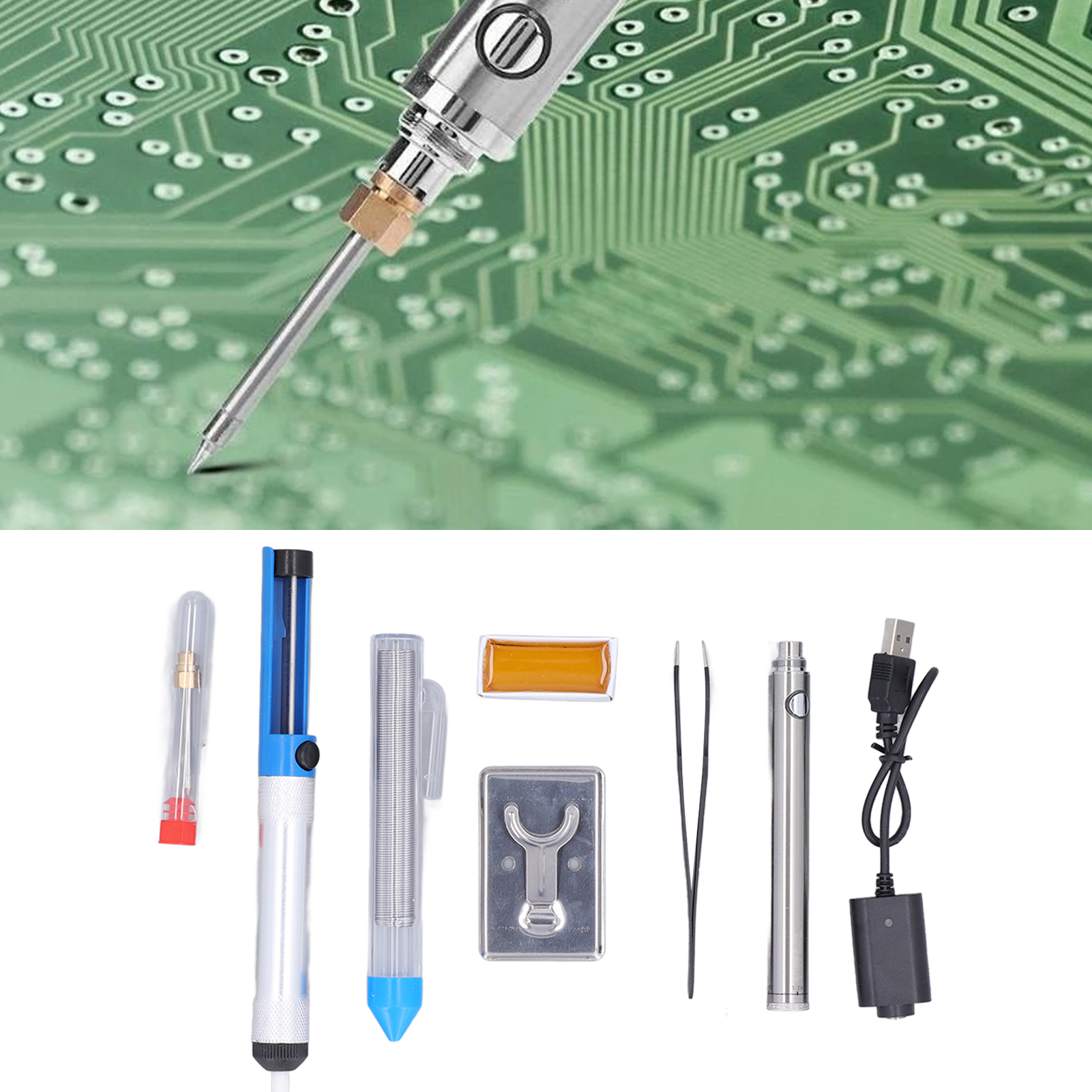 Wiederaufladbarer Tragbarer Lötkolben, Lötspitzen-set Mit 510er-schnittstelle