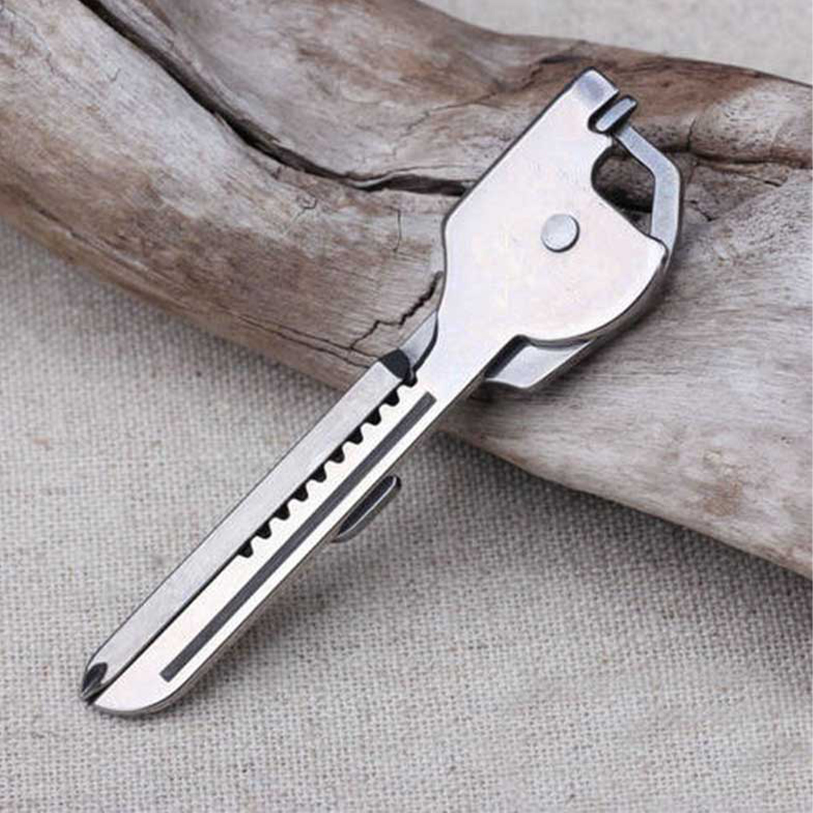 6-in-1 Faltbares Mini-multitool: Schraubenschlüssel, Federzange, Flaschenöffner