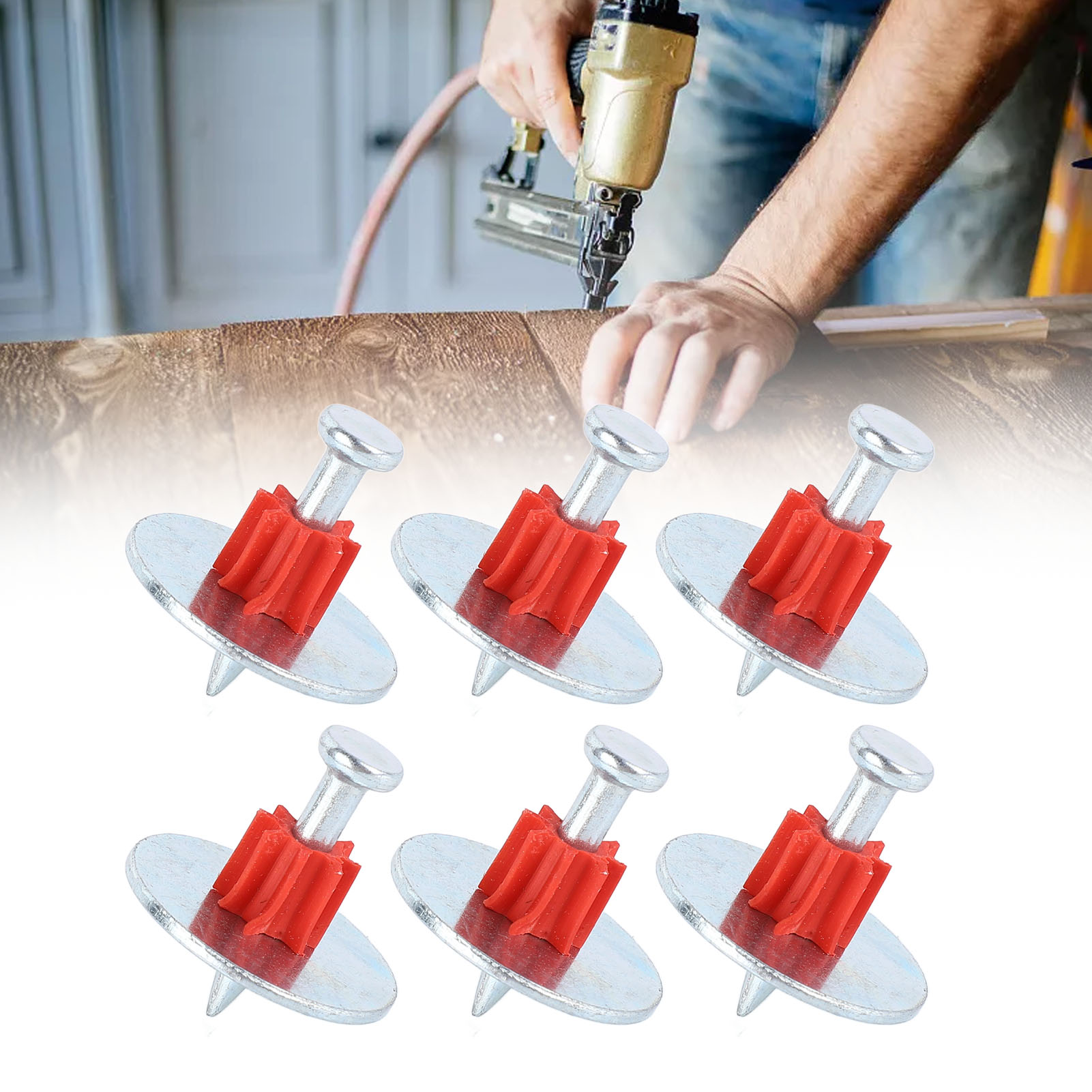 Spezialnägel Mit Unterlegscheiben Für Decken, Unterlegscheiben Für Beton, Zementwände Und Stahlnägel.