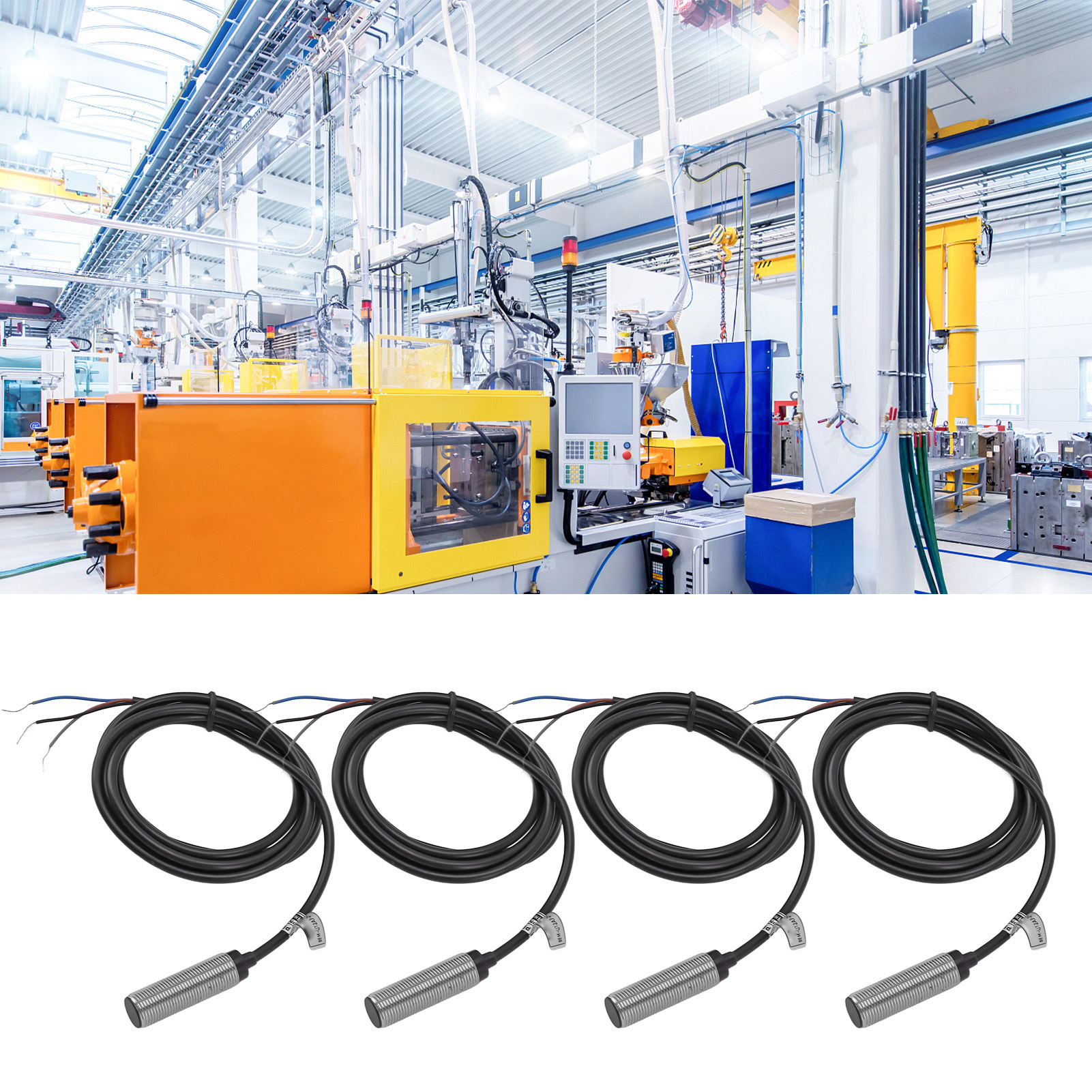 Berm@verkauft Im 4er-pack: Bem-lj12a3-2-z/bx Npn-dreileiter-dc-induktions-näherungsschalter, Flachkopf, Metallgehäuse, 12 Mm Durchmesser, Normalerweise Offener (no) Kontakt, 6–36 V Dc Versorgungsspann