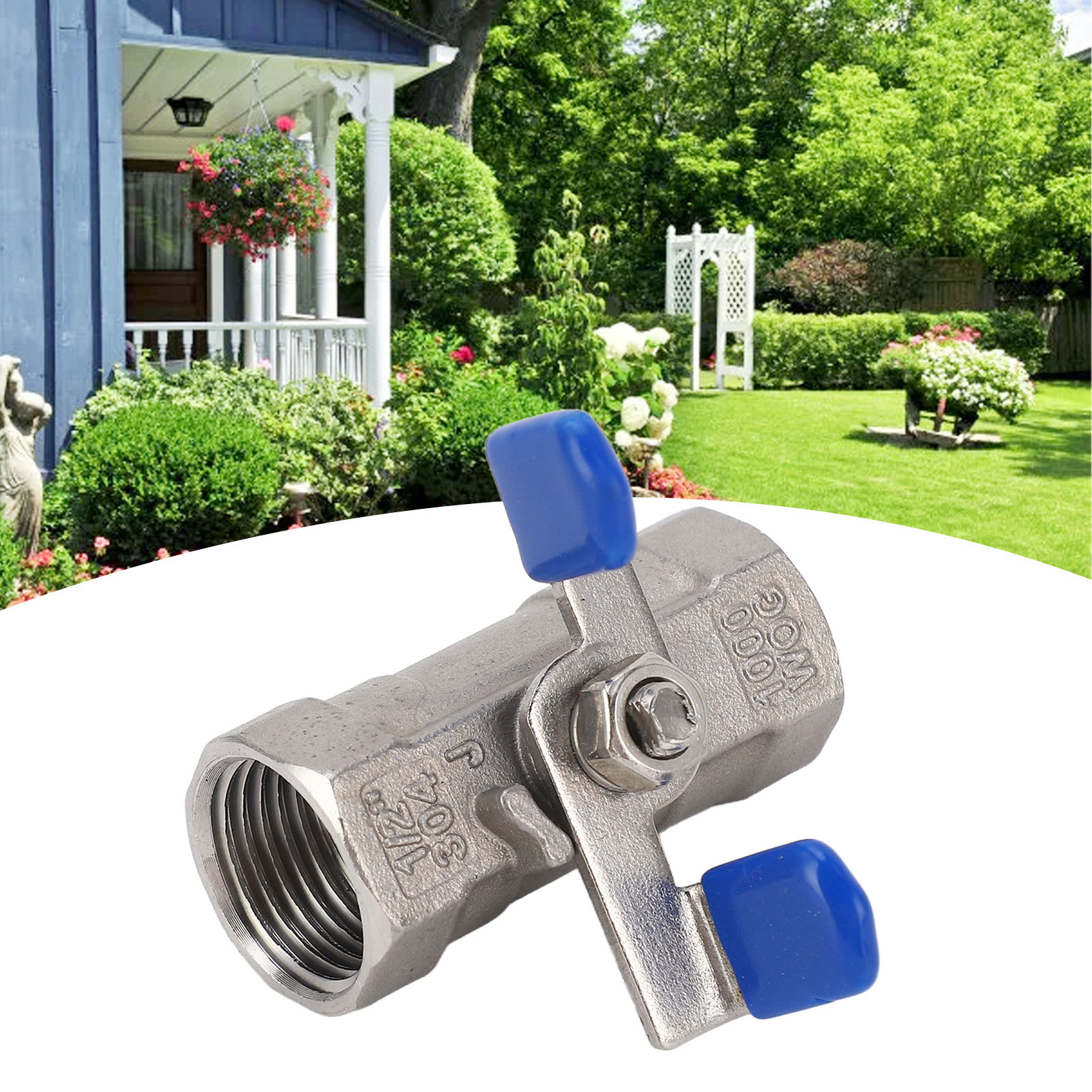 Edelstahl-kugelhahn Mit Vollem Durchgang, 1/2", Einteiliger Kugelhahn Mit Innengewinde, Absperrklappe Mit Doppeltem Innengewinde.