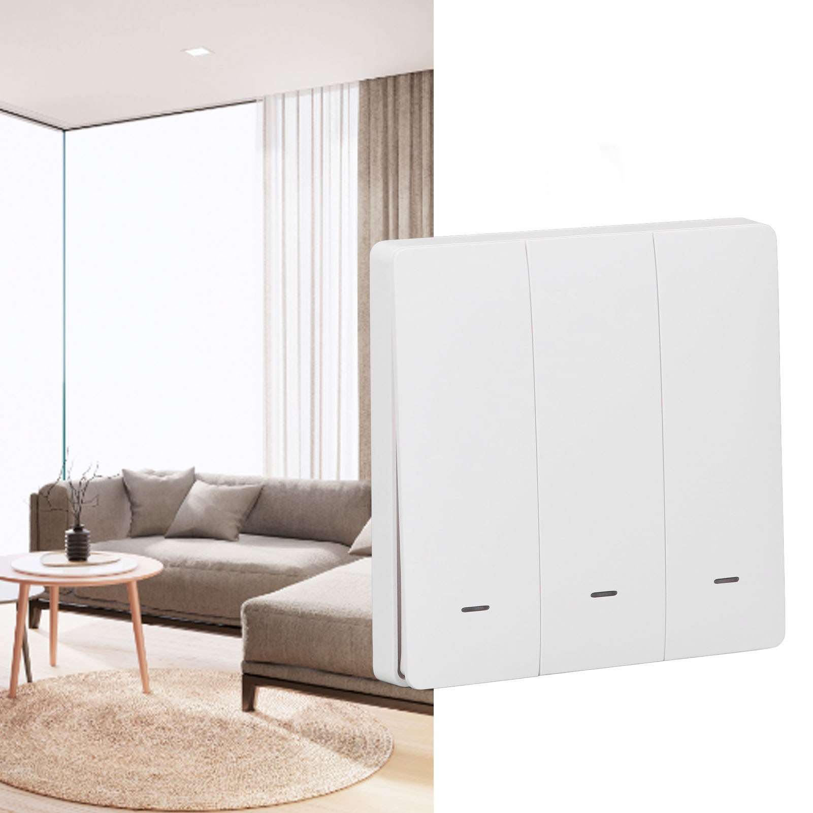 Tuya Zigbee Smart Lighting Control Switch - 86-tasten-smart-wandschalter Für Das Ganze Haus Mit Zero-feuer-funktion Und Timer-funktion Über Mobile App (100-250v)
