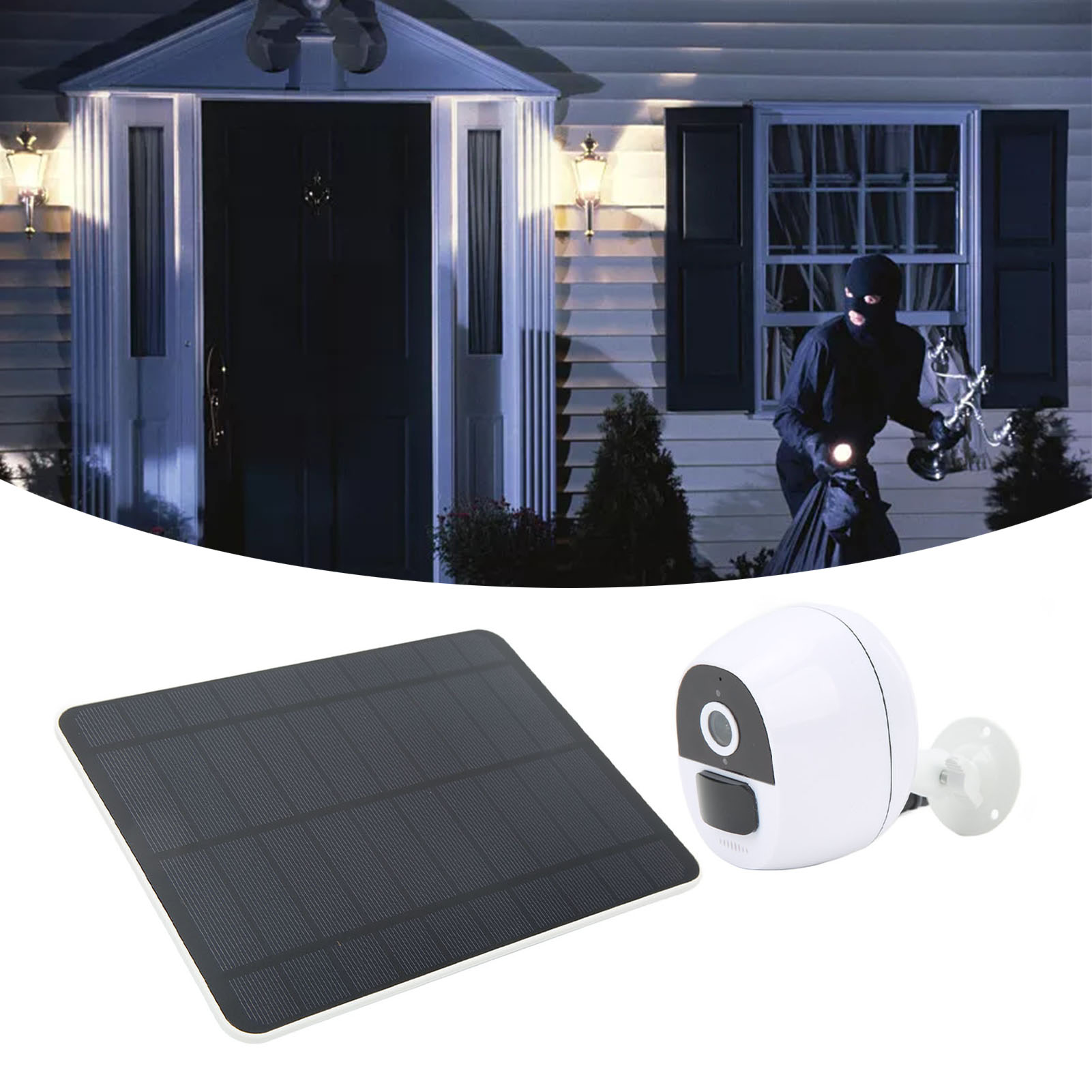 Solarbetriebene, Kabellose Außenkamera, Wlan-überwachungskamera Für Zuhause, 1080p-farbnachtsicht Mit Pir-sensor Und Personenerkennung.