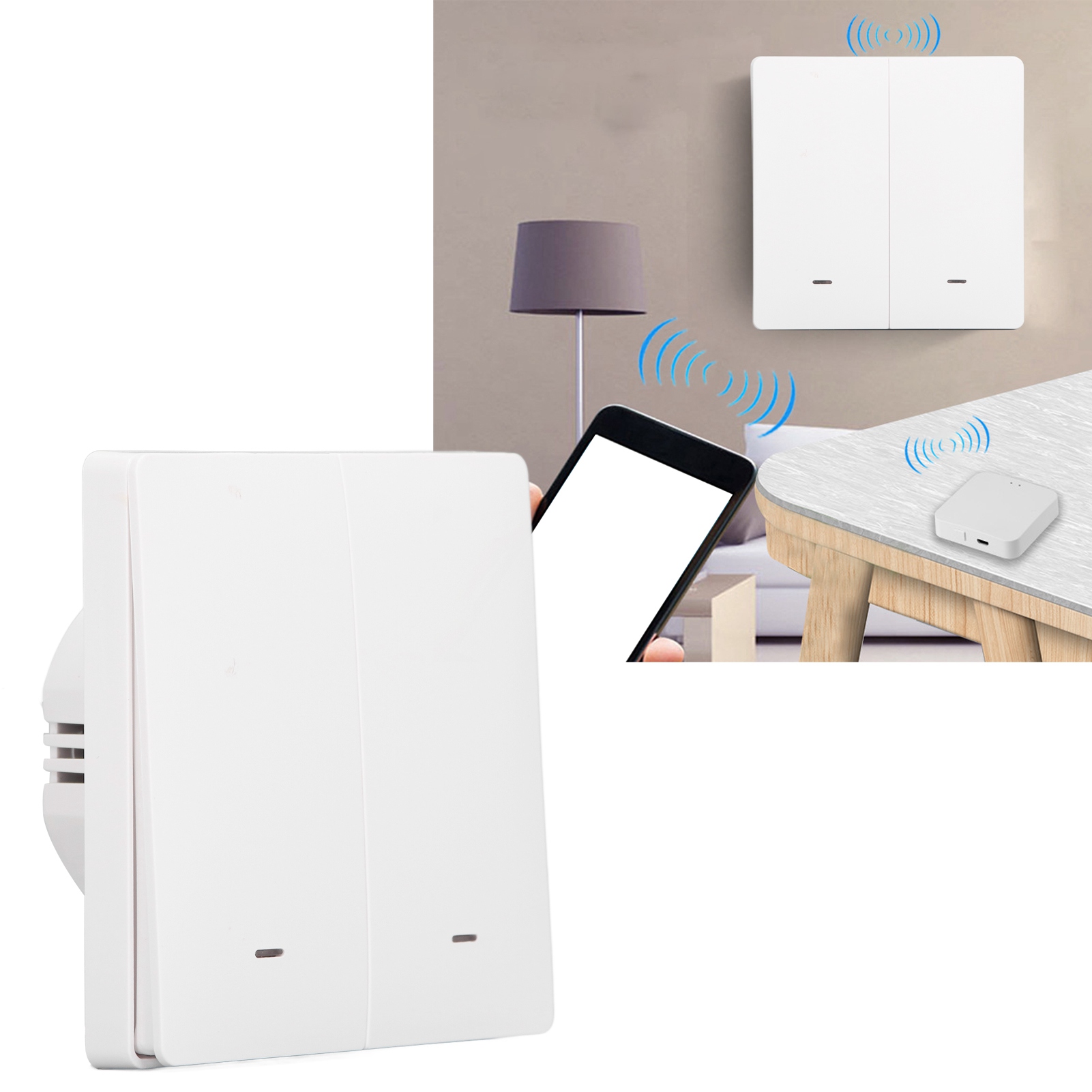 Tuya Smart Zigbee-wandschalter, 86 Tasten, Für Das Ganze Haus, Phasenlose Ausführung Mit Timerfunktion Per App, 100–250 V