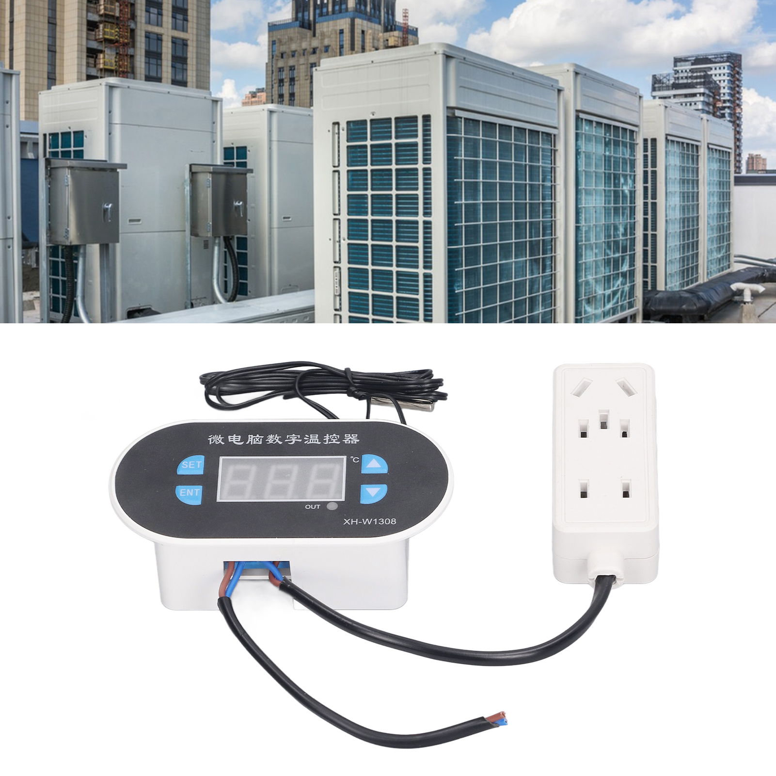 Digitaler Temperaturregler Mit Temperaturschalter, 110–220 V, Wasserdichter Sonde, Temperaturregelbereich -55 Bis 120 °c